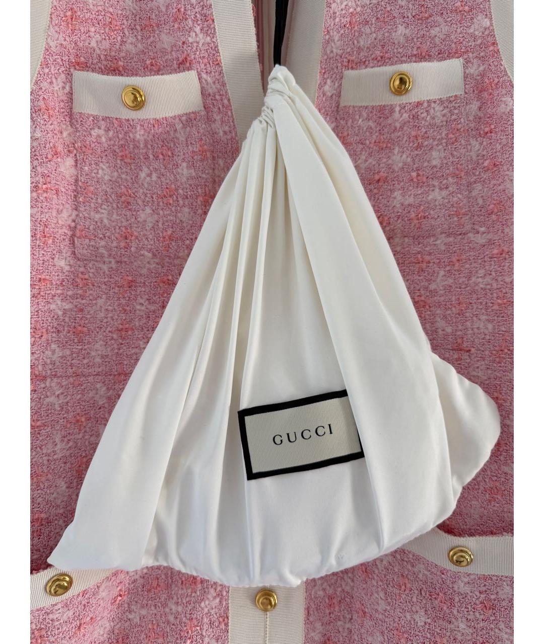 GUCCI Розовое хлопковое платье, фото 7