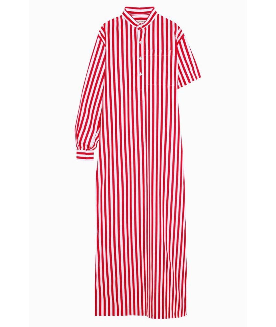 BALENCIAGA Красное хлопковое повседневное платье, фото 1