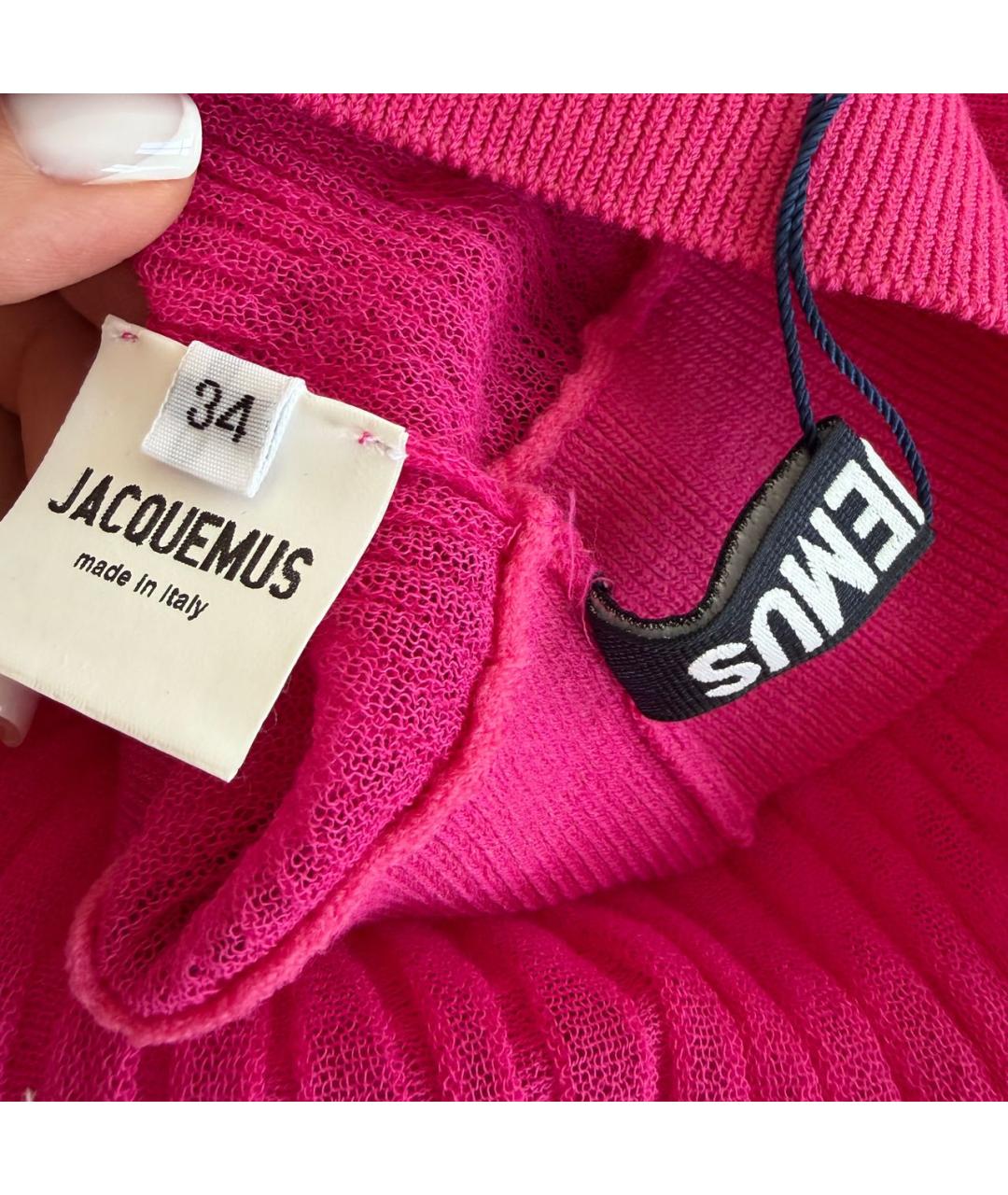 JACQUEMUS Фуксия юбка мини, фото 6