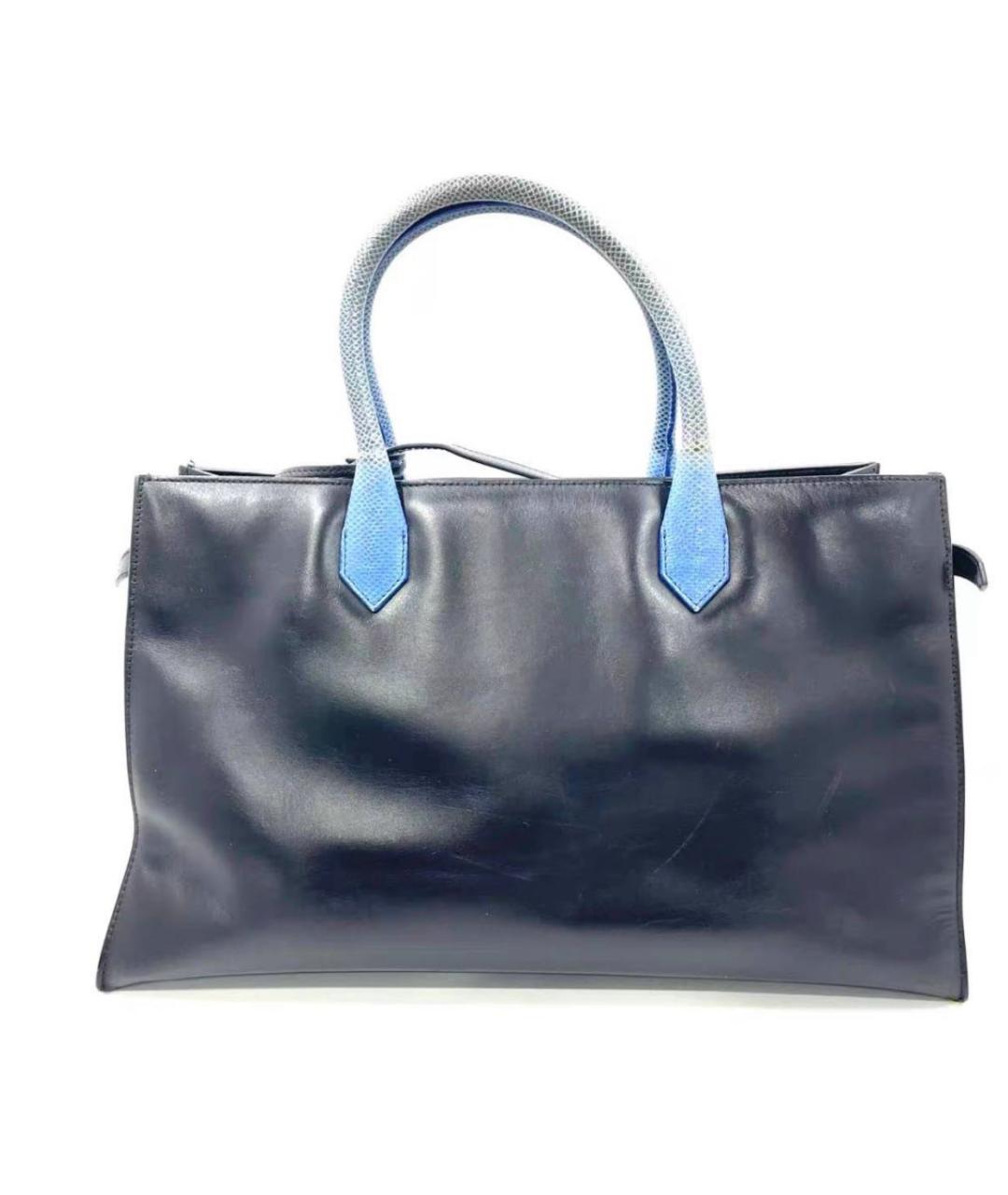 BALENCIAGA Черная кожаная сумка тоут, фото 3