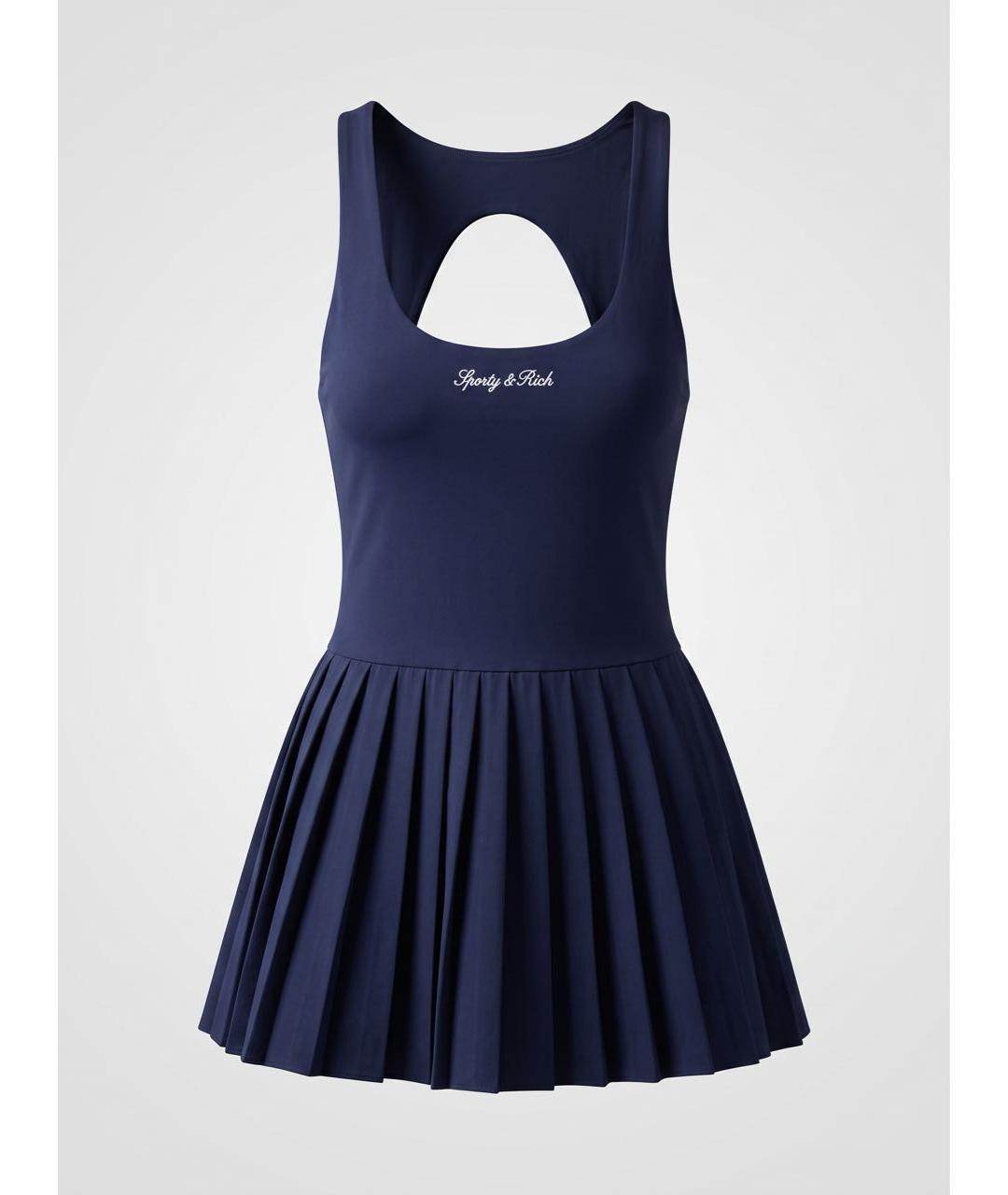 SPORTY AND RICH Темно-синее нейлоновое платье, фото 6