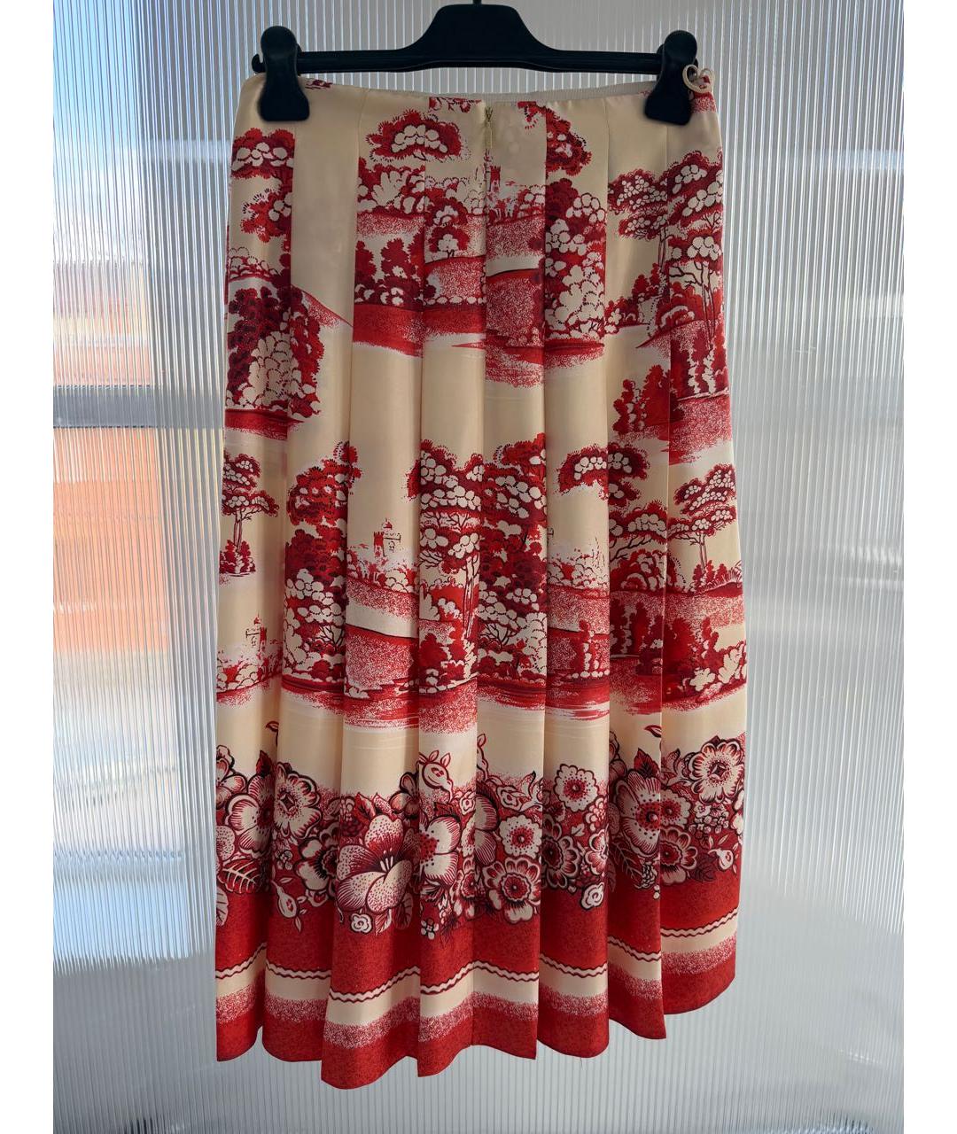 GUCCI Мульти шелковая юбка миди, фото 2