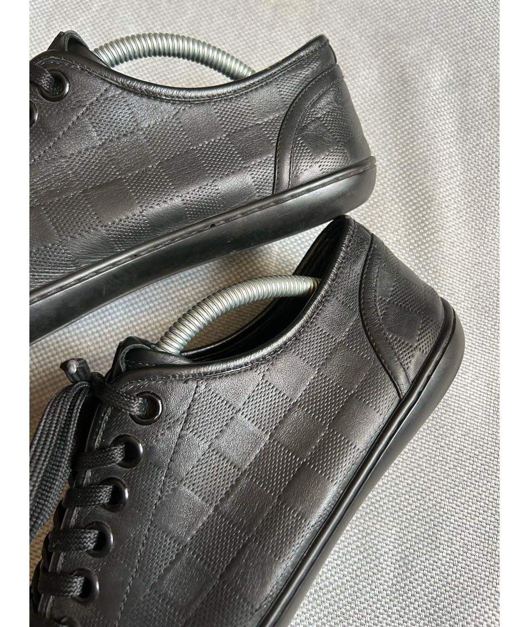 LOUIS VUITTON Черные кожаные кеды, фото 6
