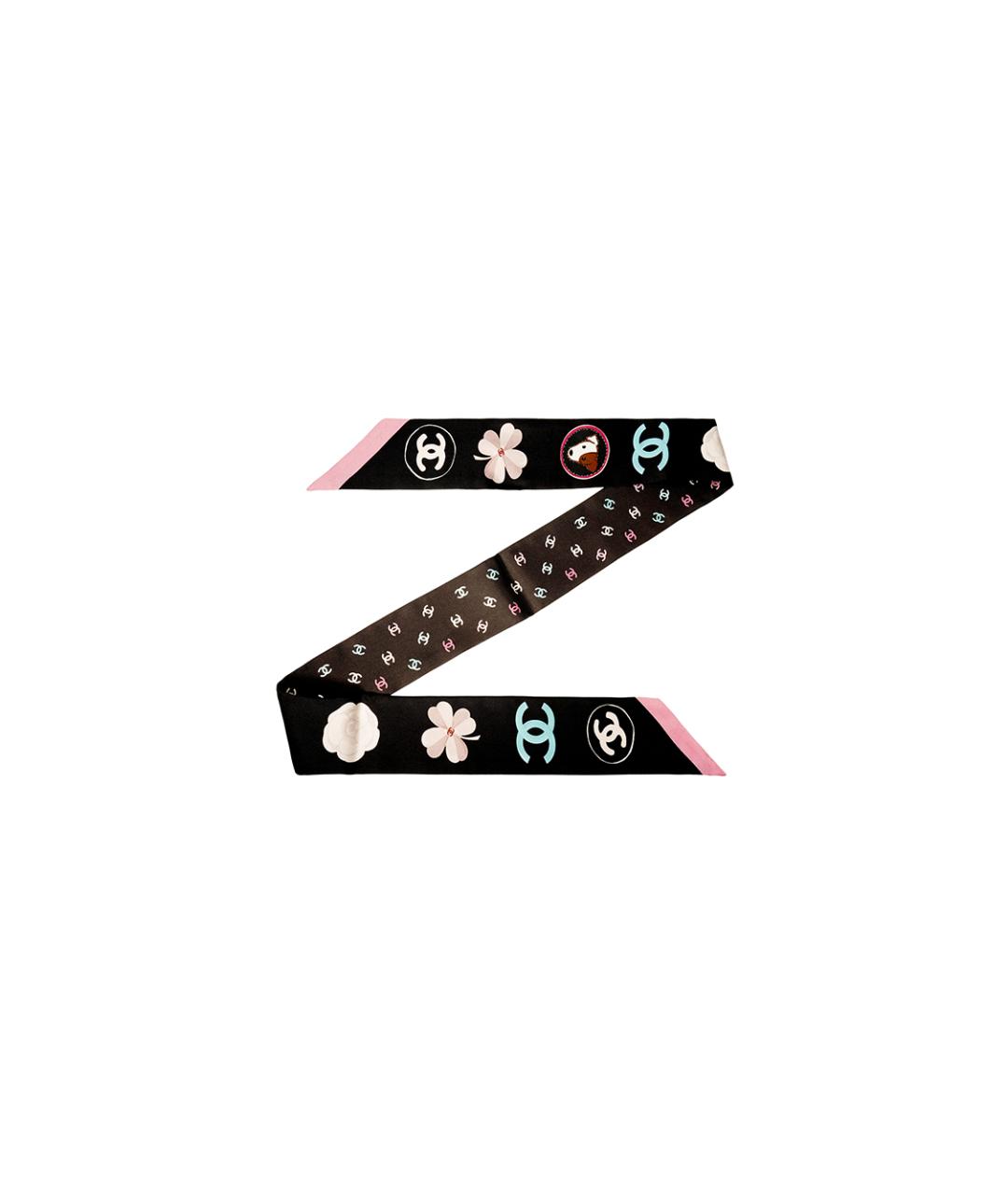 CHANEL Черный шарф, фото 2