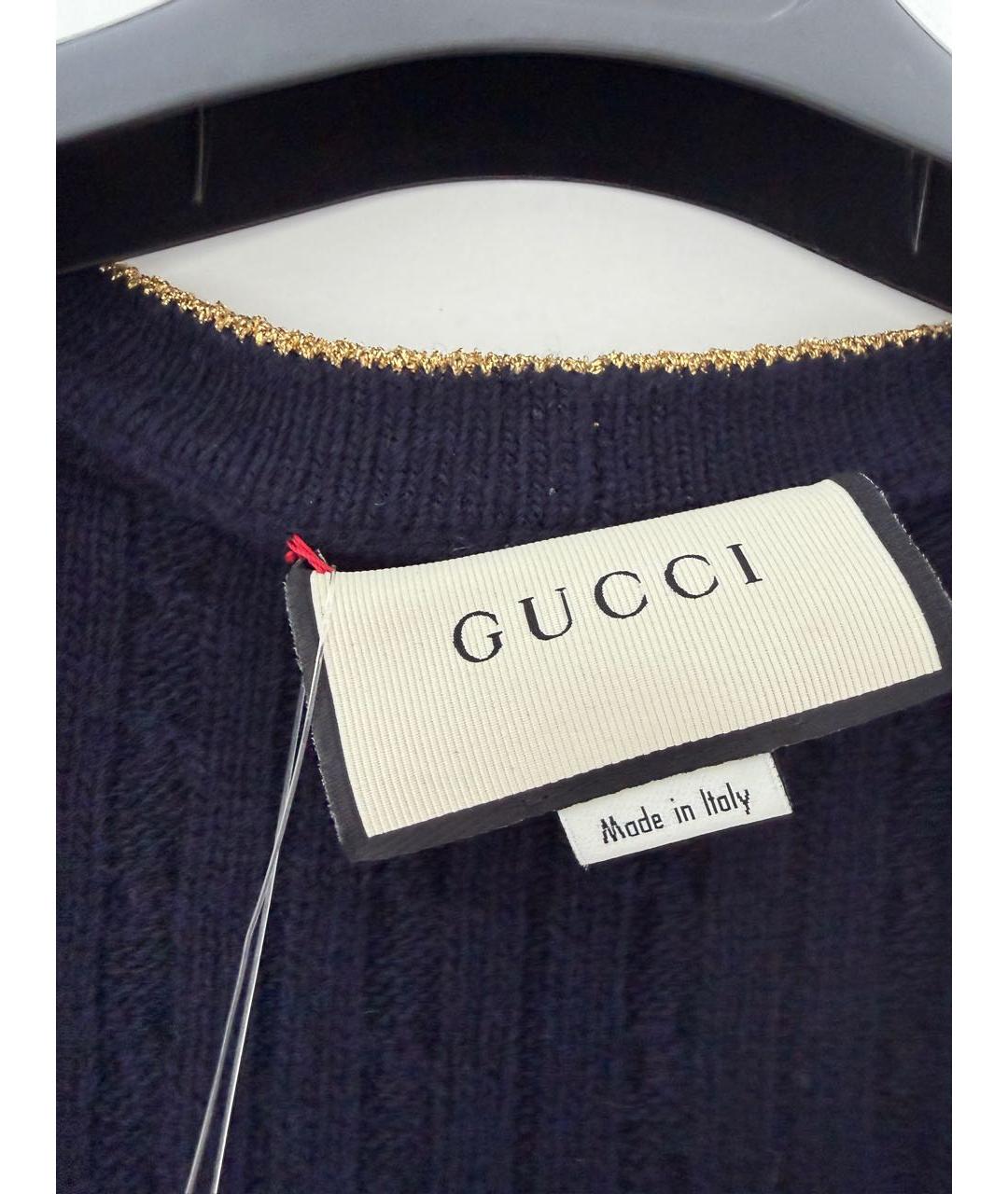 GUCCI Черный шерстяной кардиган, фото 6