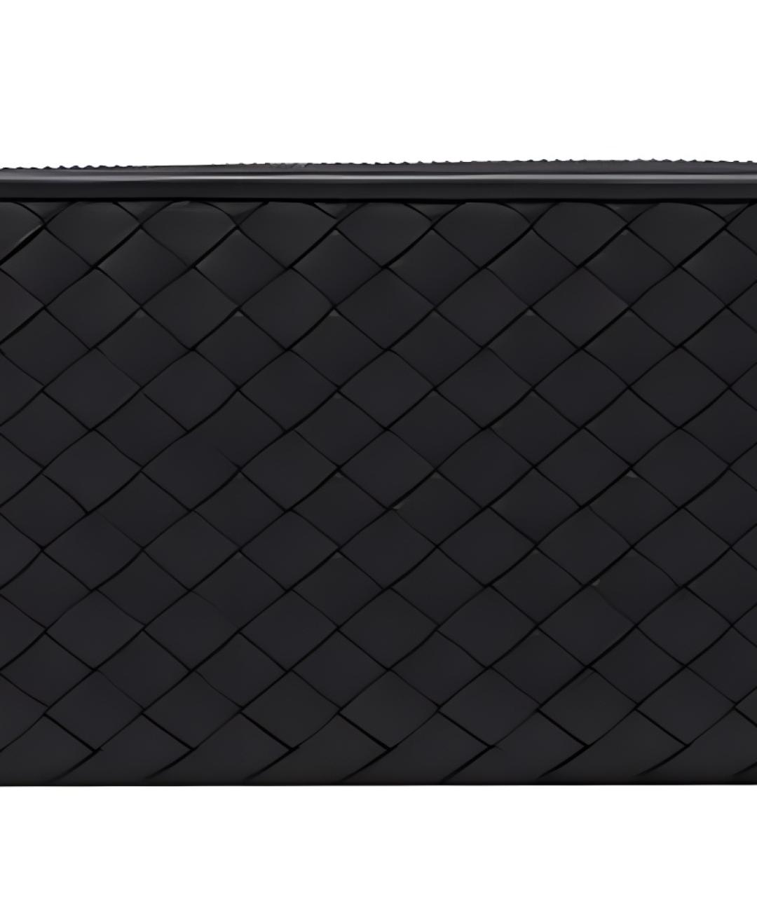 BOTTEGA VENETA Черный кожаный кошелек, фото 5