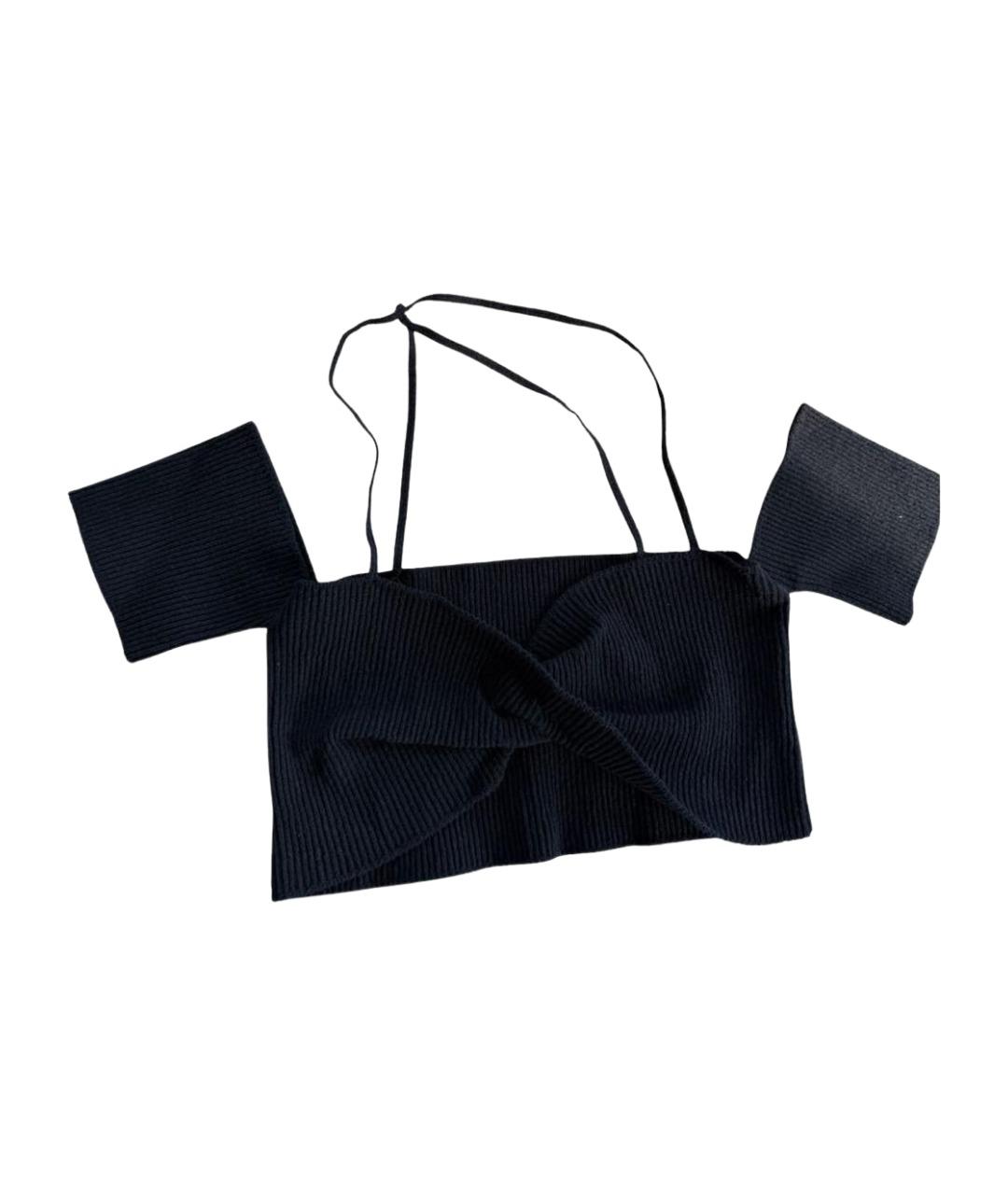 JACQUEMUS Черная хлопковая майка, фото 1