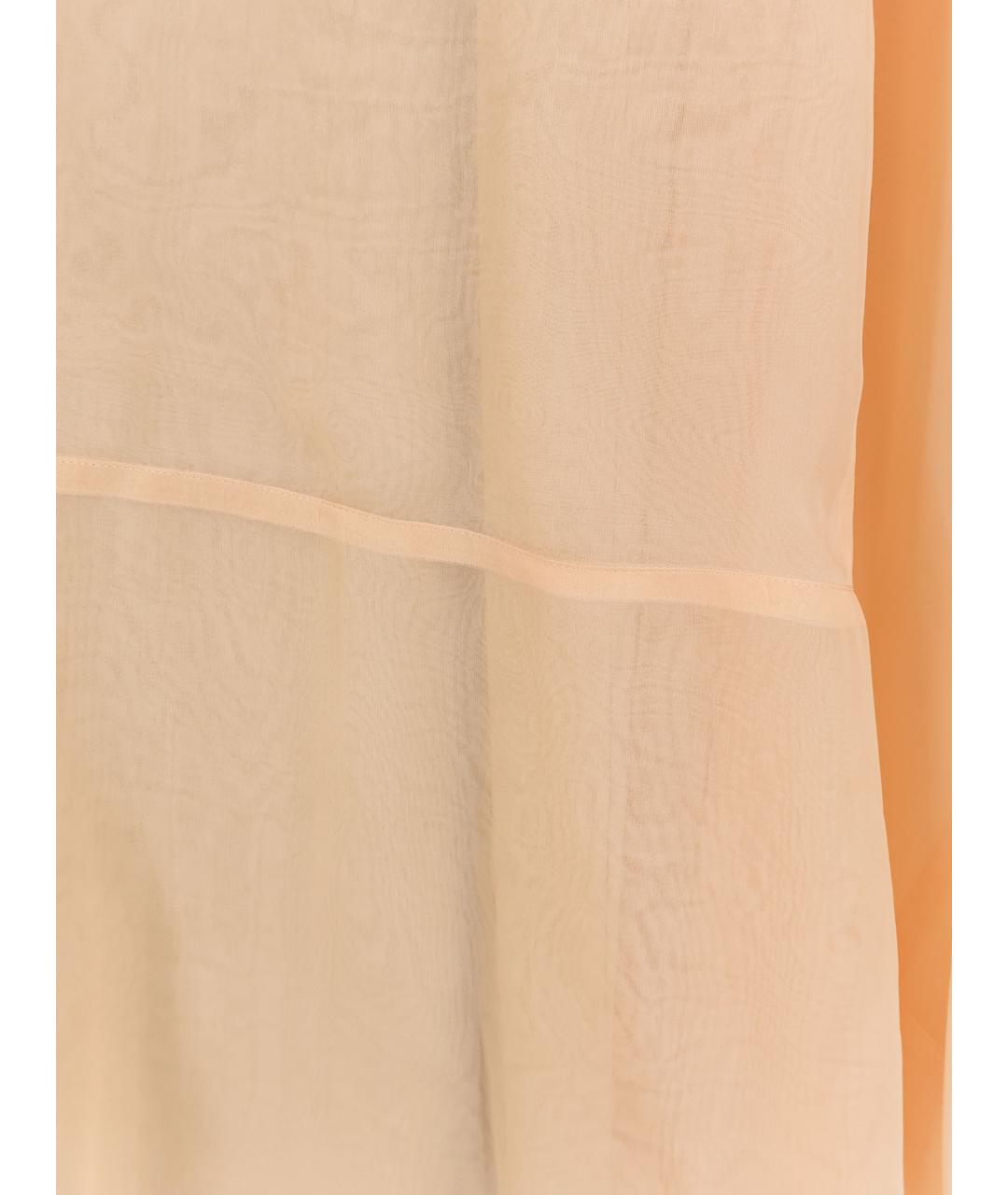 ALBERTA FERRETTI Бежевое шелковое коктейльное платье, фото 3