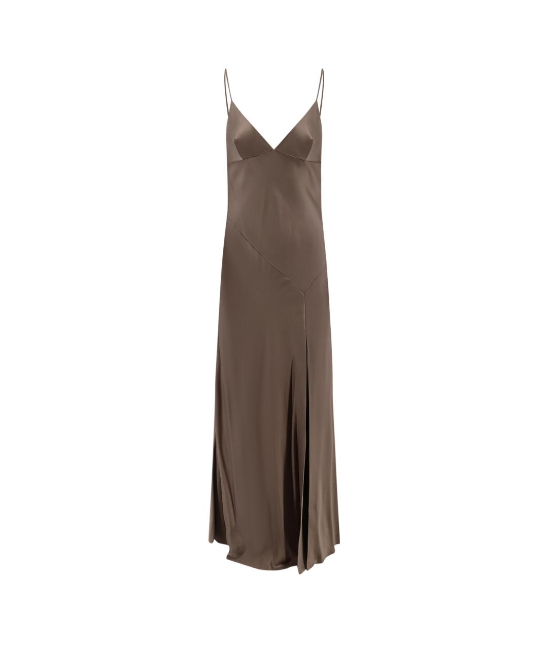 ALBERTA FERRETTI Серое вискозное коктейльное платье, фото 1