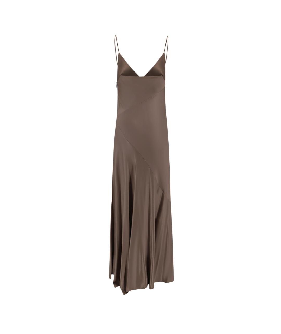 ALBERTA FERRETTI Серое вискозное коктейльное платье, фото 2