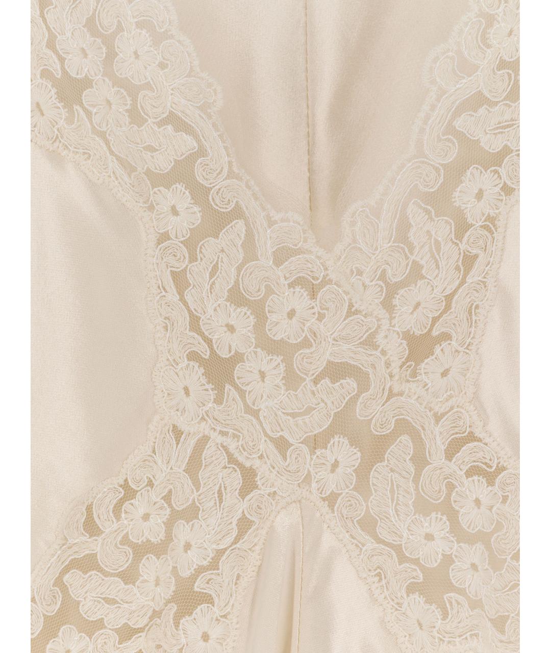 ALBERTA FERRETTI Белое вискозное вечернее платье, фото 3