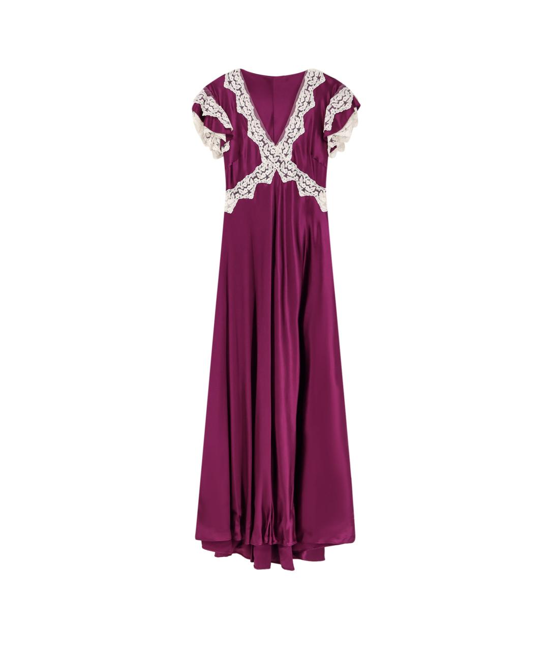 ALBERTA FERRETTI Фиолетовое вискозное вечернее платье, фото 1