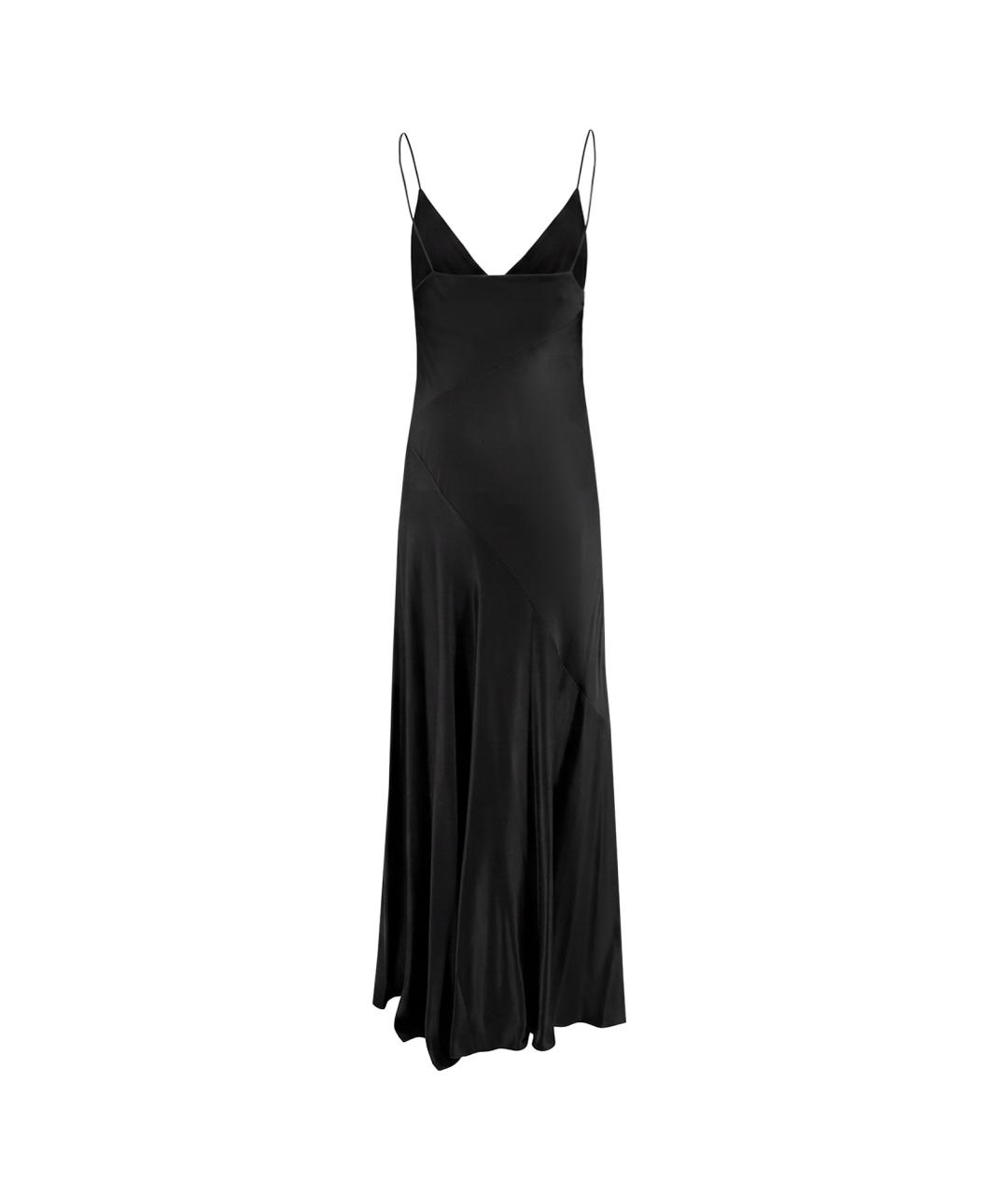 ALBERTA FERRETTI Черное вискозное коктейльное платье, фото 2
