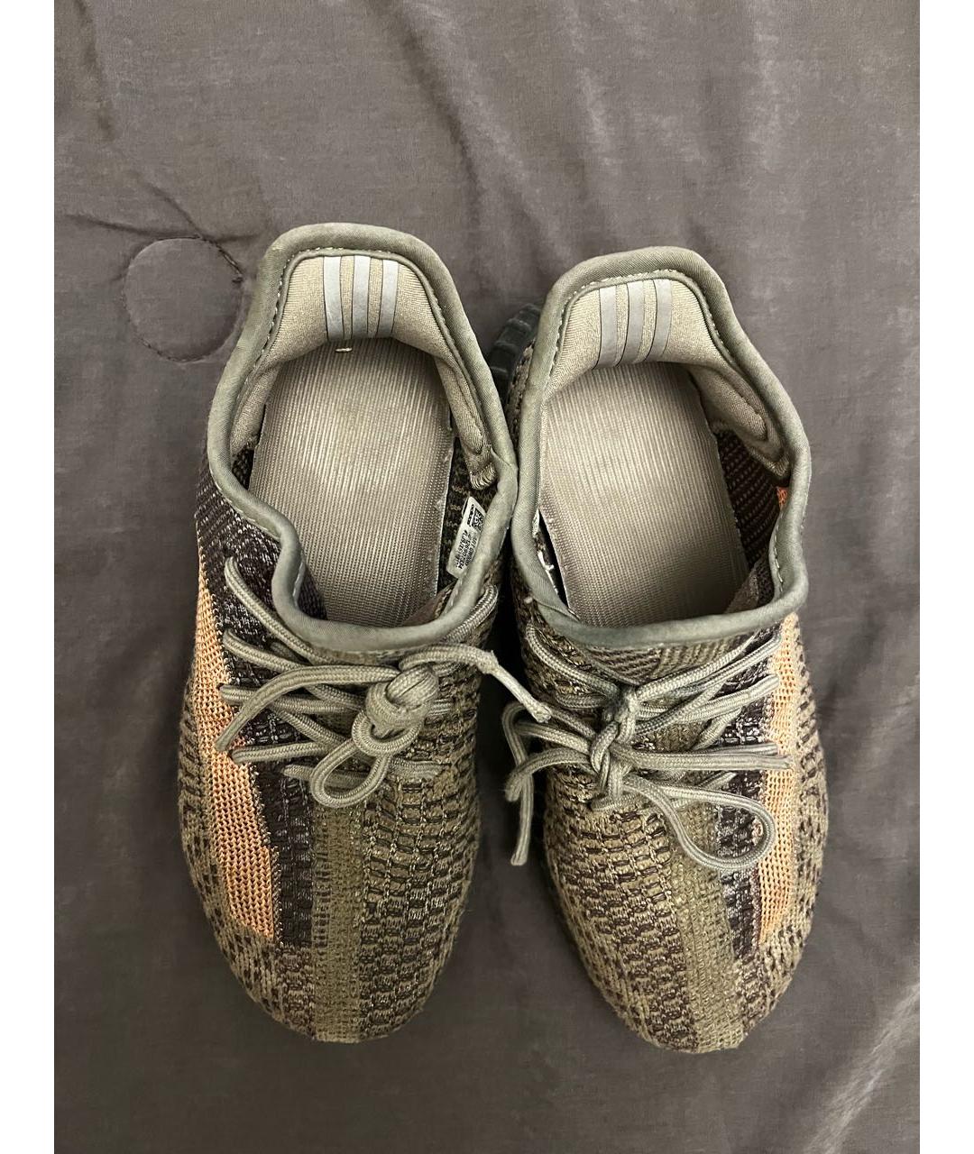ADIDAS YEEZY Коричневые текстильные кеды, фото 3