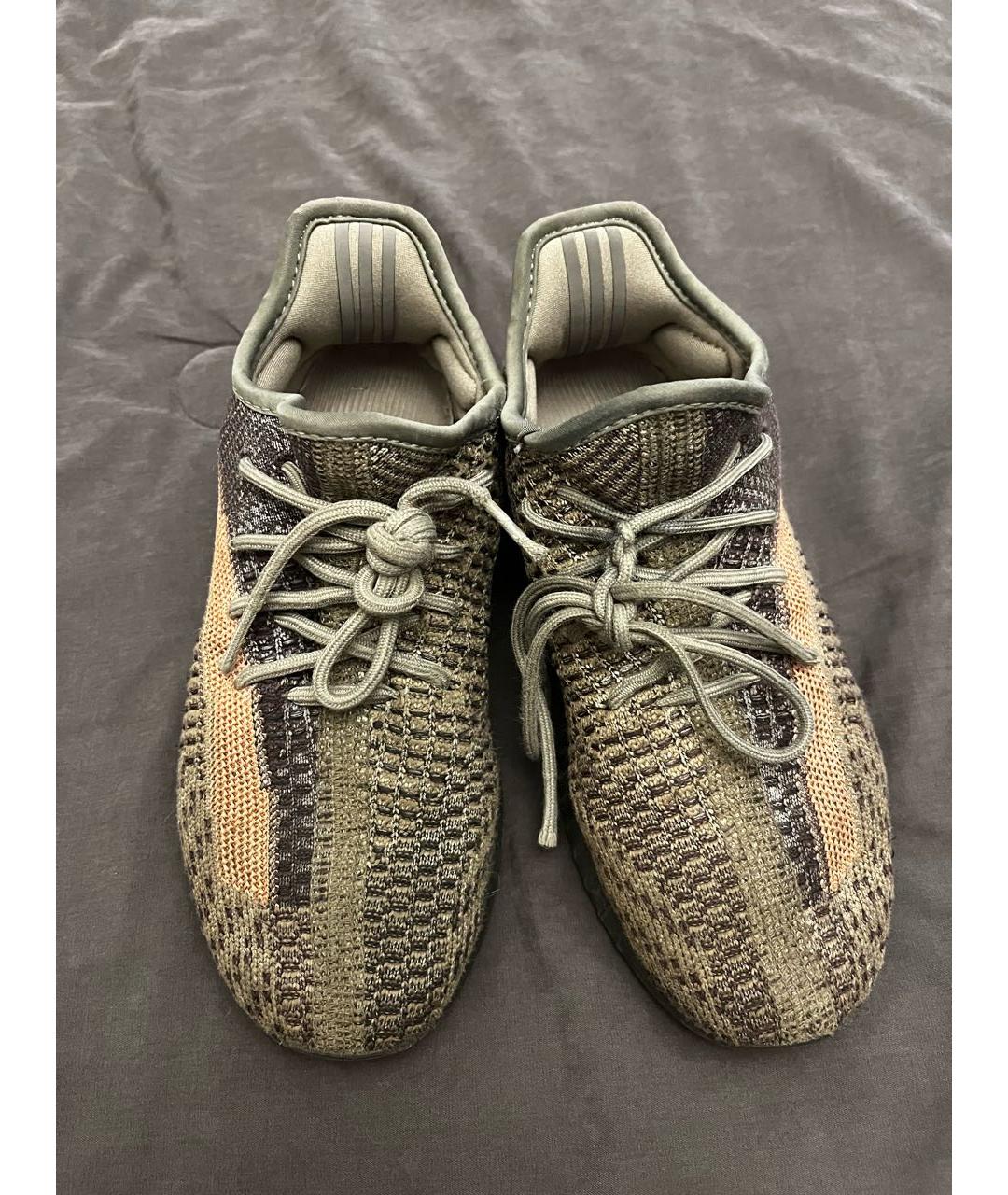 ADIDAS YEEZY Коричневые текстильные кеды, фото 2