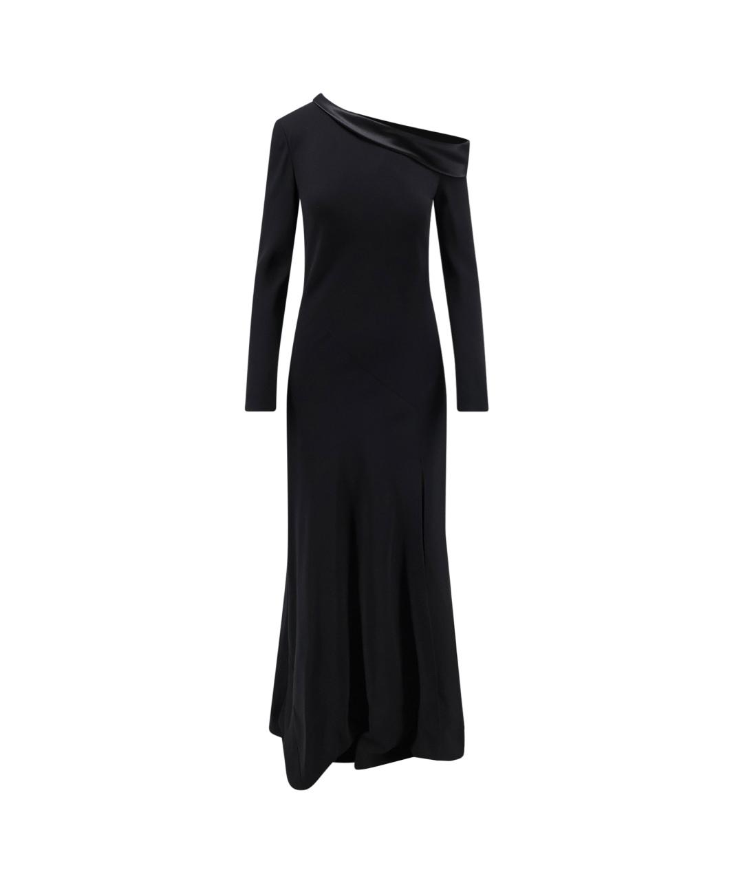 ALBERTA FERRETTI Черное вискозное коктейльное платье, фото 1