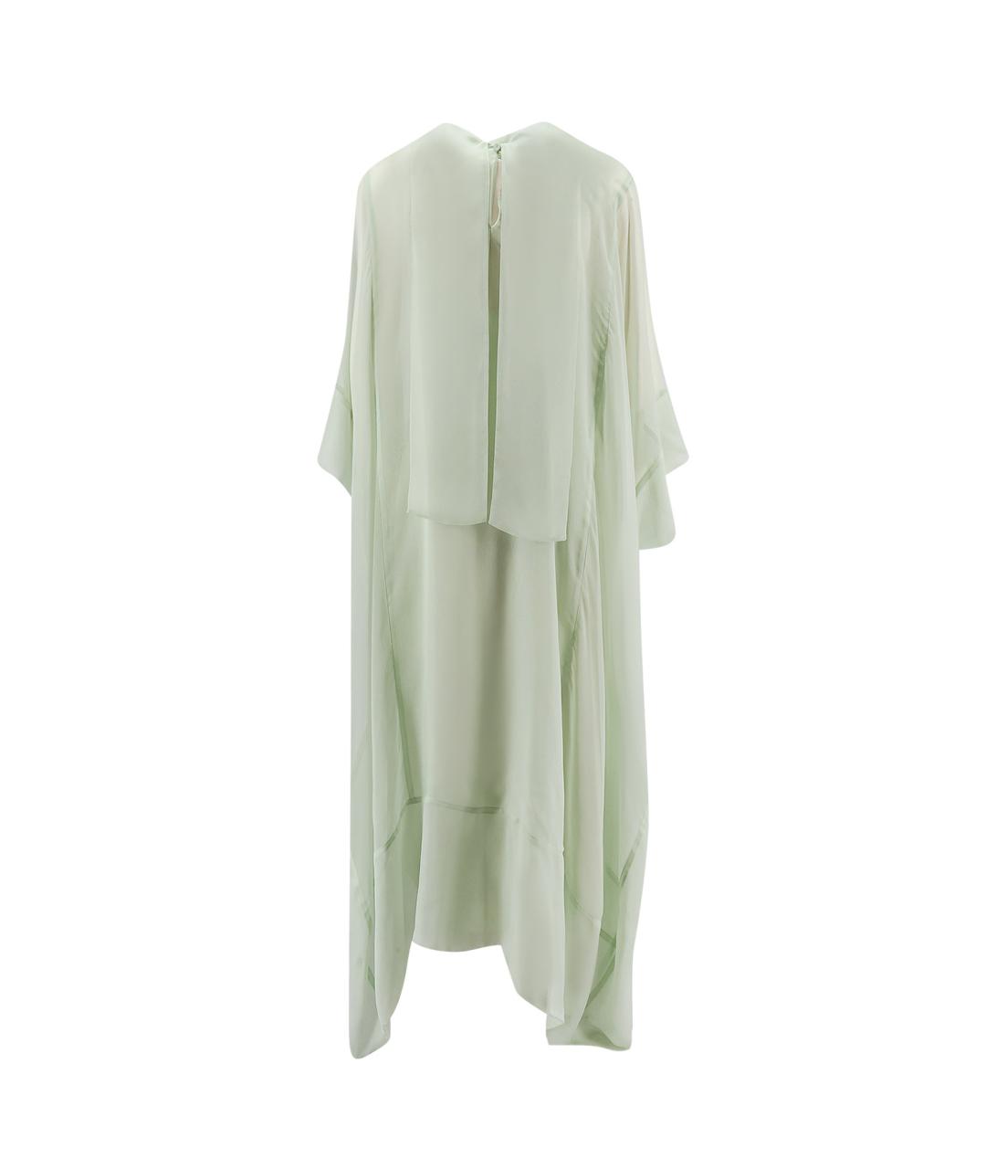ALBERTA FERRETTI Зеленое шелковое коктейльное платье, фото 2