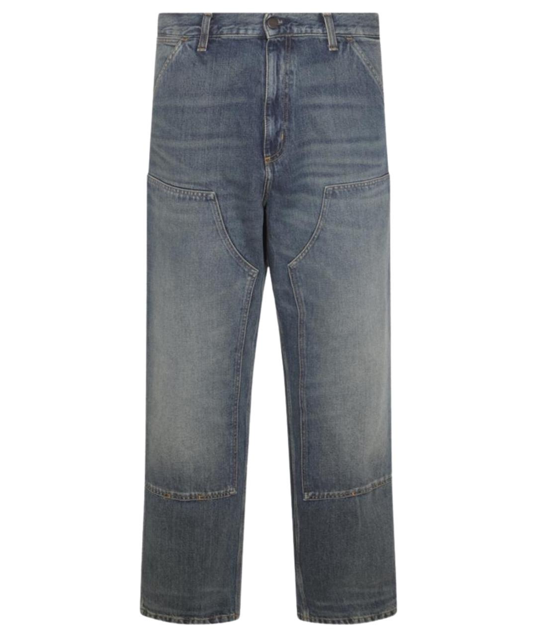 CARHARTT WIP Синие хлопковые прямые джинсы, фото 1