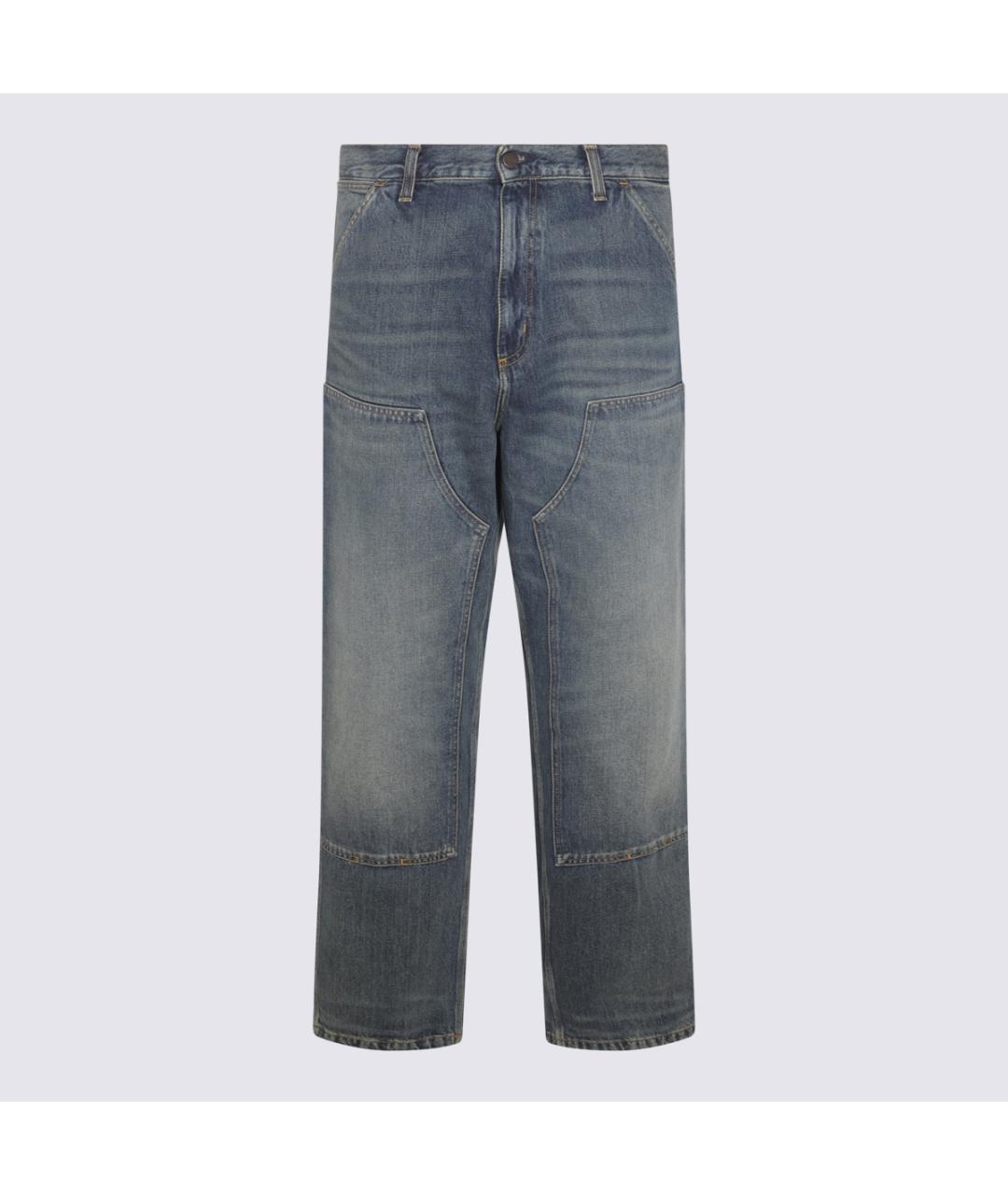 CARHARTT WIP Синие хлопковые прямые джинсы, фото 3