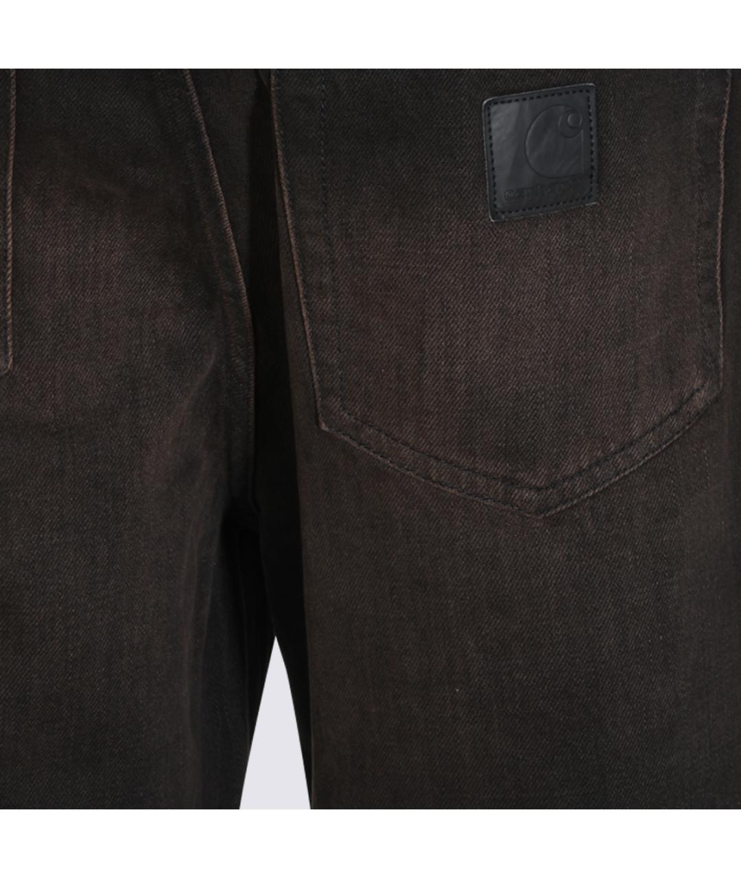 CARHARTT WIP Коричневые хлопковые прямые джинсы, фото 2