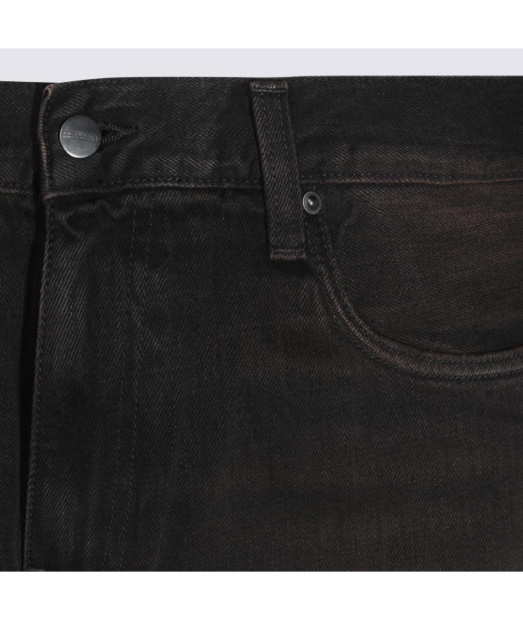 CARHARTT WIP Коричневые хлопковые прямые джинсы, фото 4