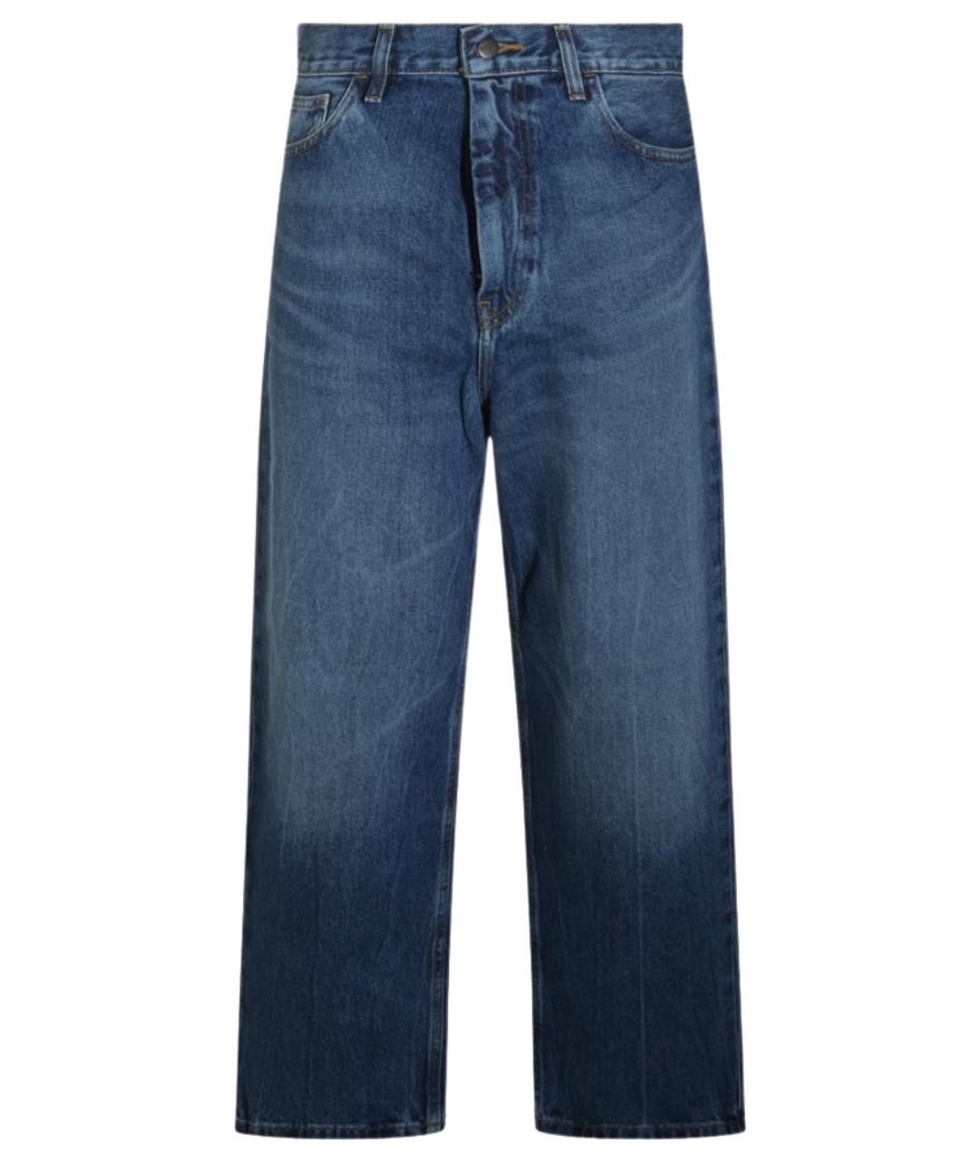 CARHARTT WIP Синие хлопковые прямые джинсы, фото 1