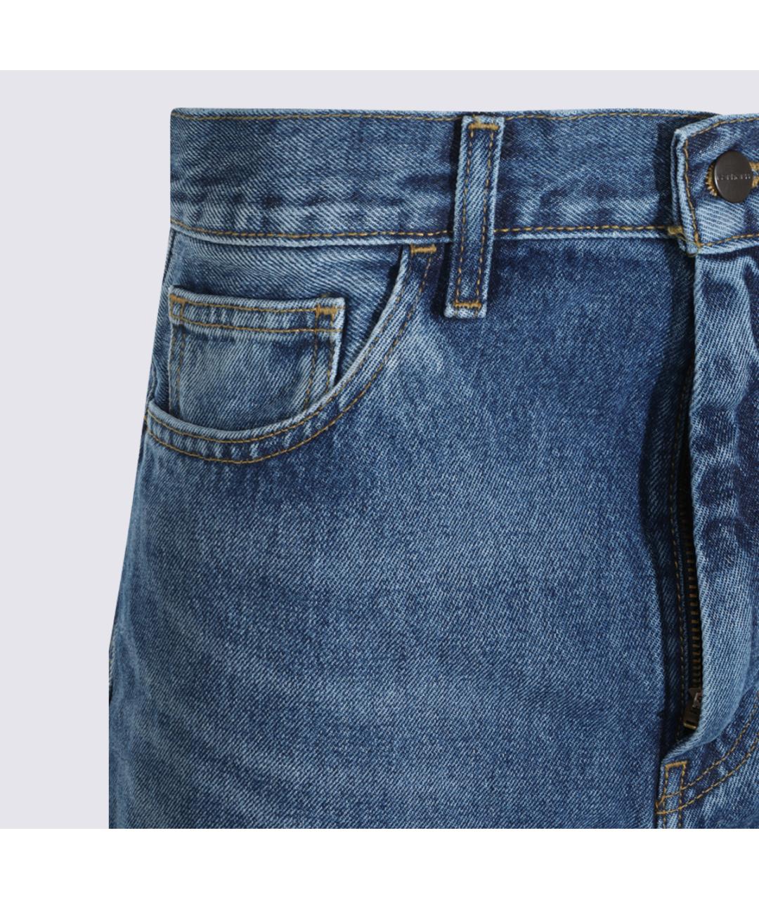 CARHARTT WIP Синие хлопковые прямые джинсы, фото 4