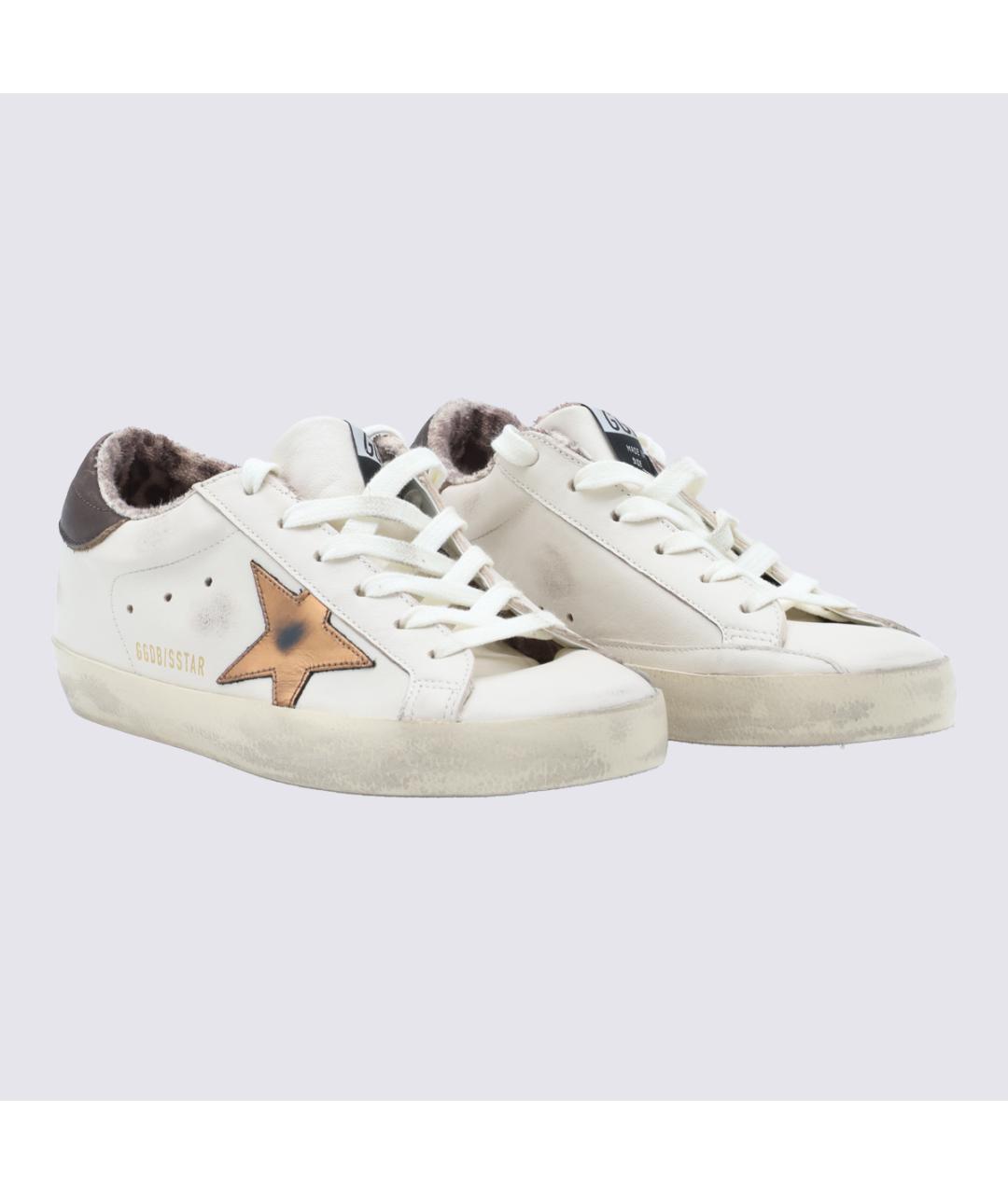 GOLDEN GOOSE Белые кожаные кеды, фото 2
