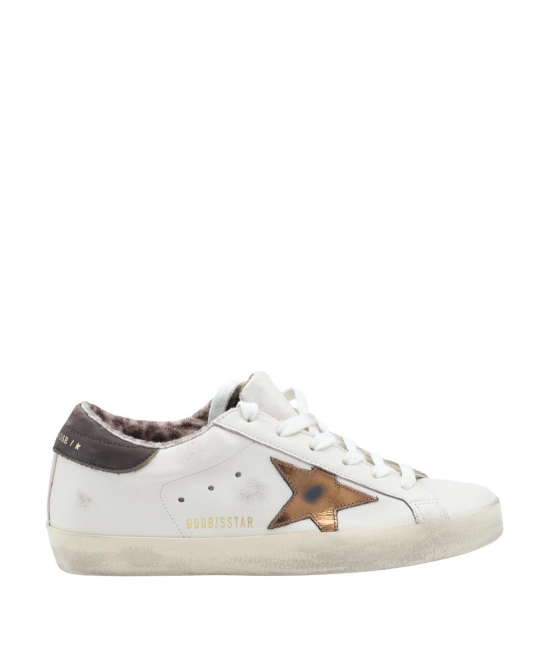 GOLDEN GOOSE Белые кожаные кеды, фото 1