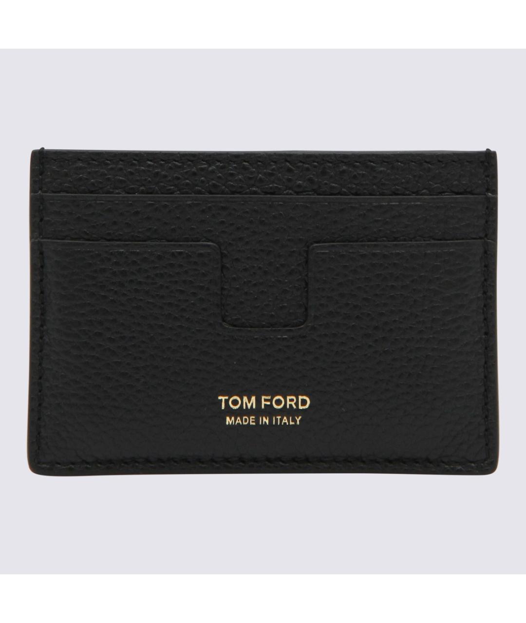 TOM FORD Черный кожаный кардхолдер, фото 3