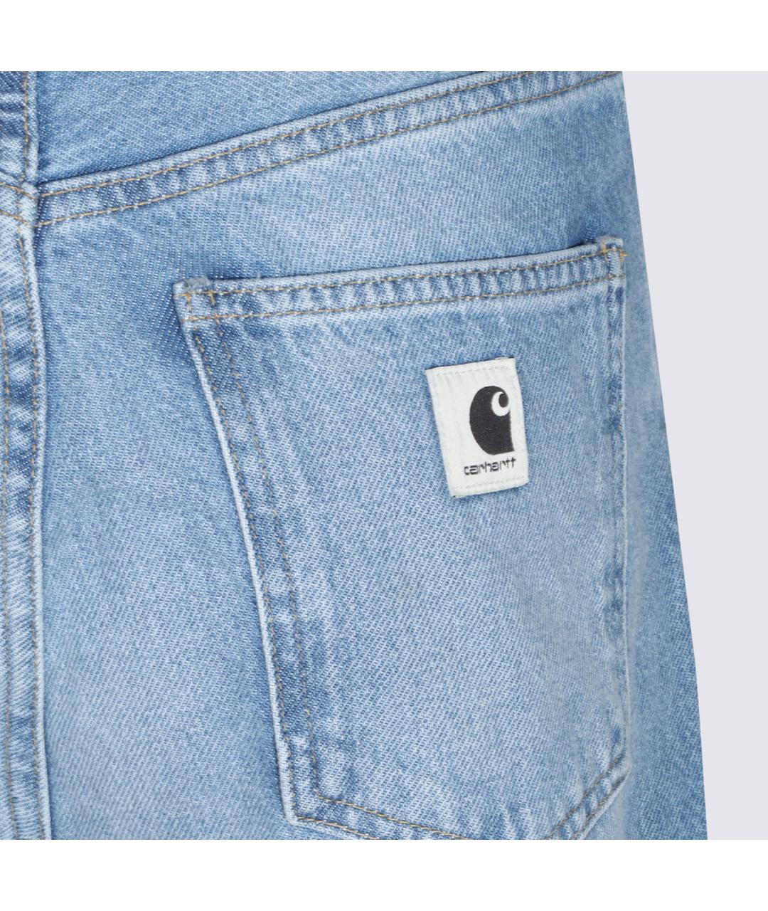 CARHARTT WIP Синие хлопковые прямые джинсы, фото 4