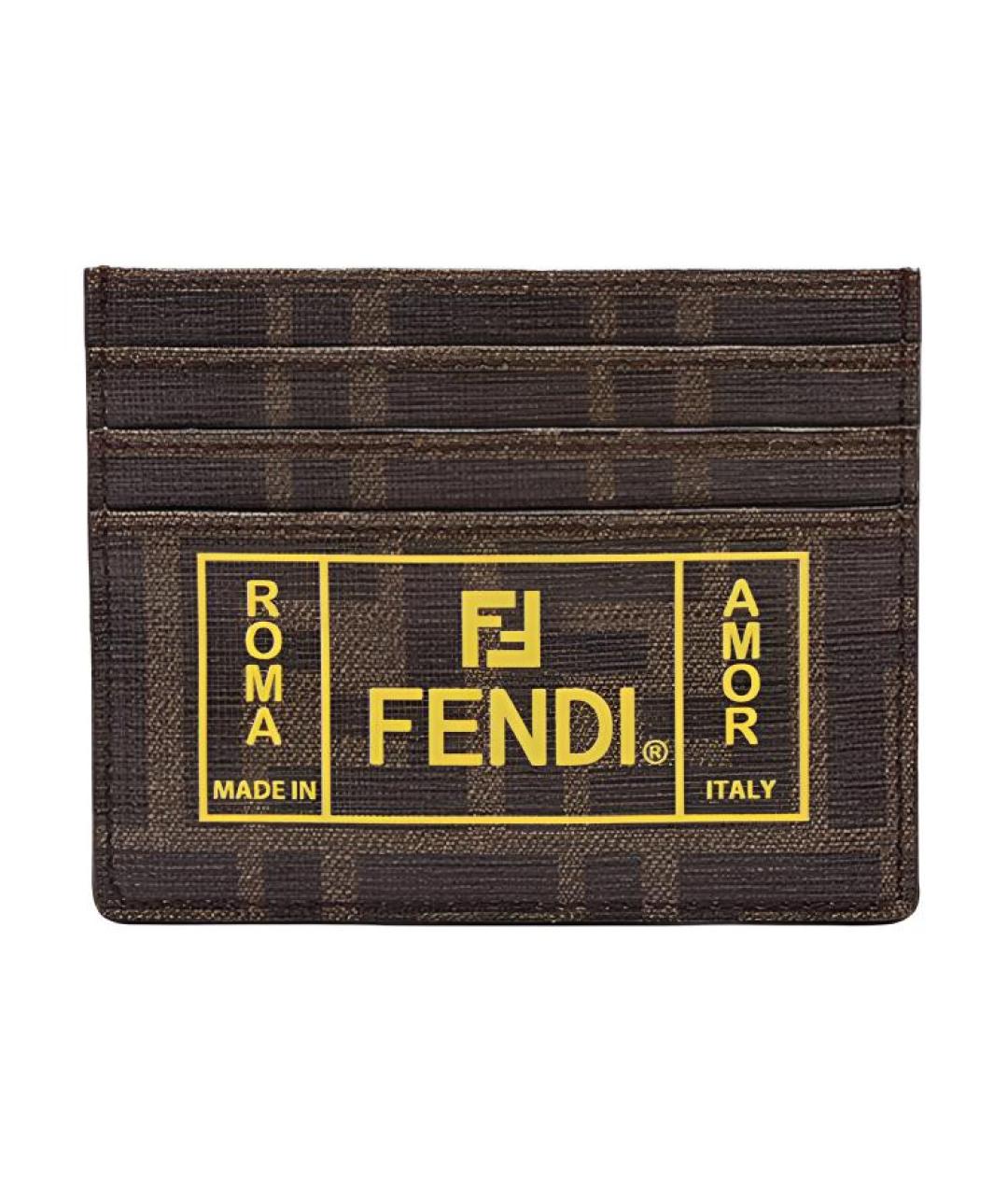 FENDI Коричневый кардхолдер, фото 1