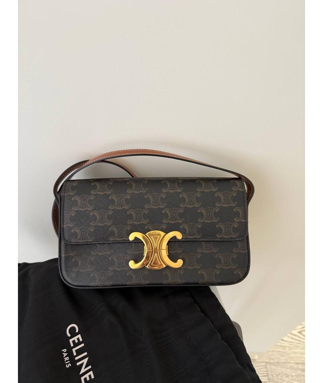 CELINE Коричневая канва сумка через плечо, фото 2