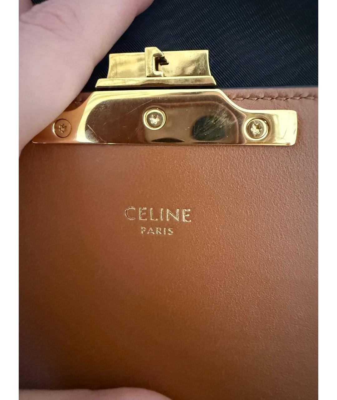 CELINE Коричневая канва сумка через плечо, фото 3
