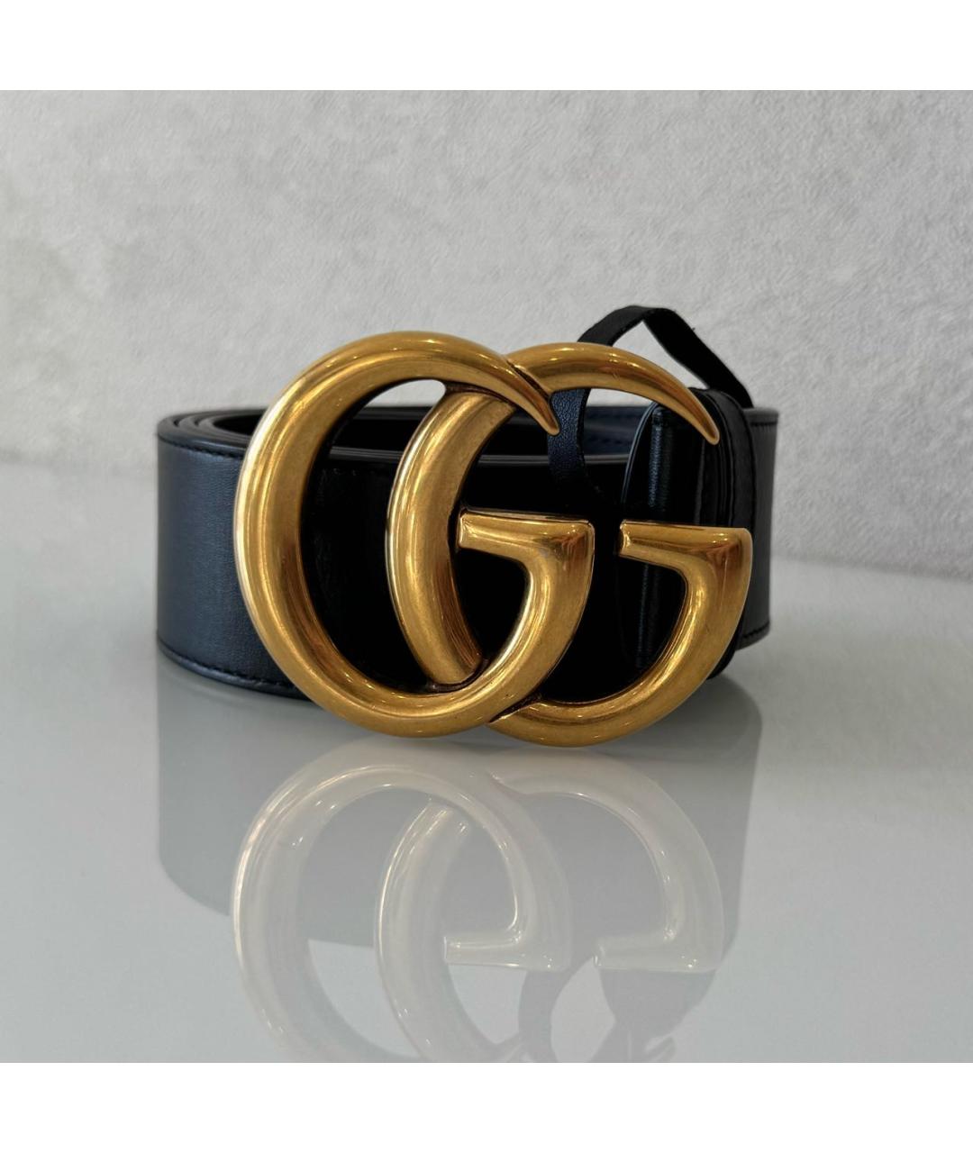 GUCCI Черный кожаный ремень, фото 6
