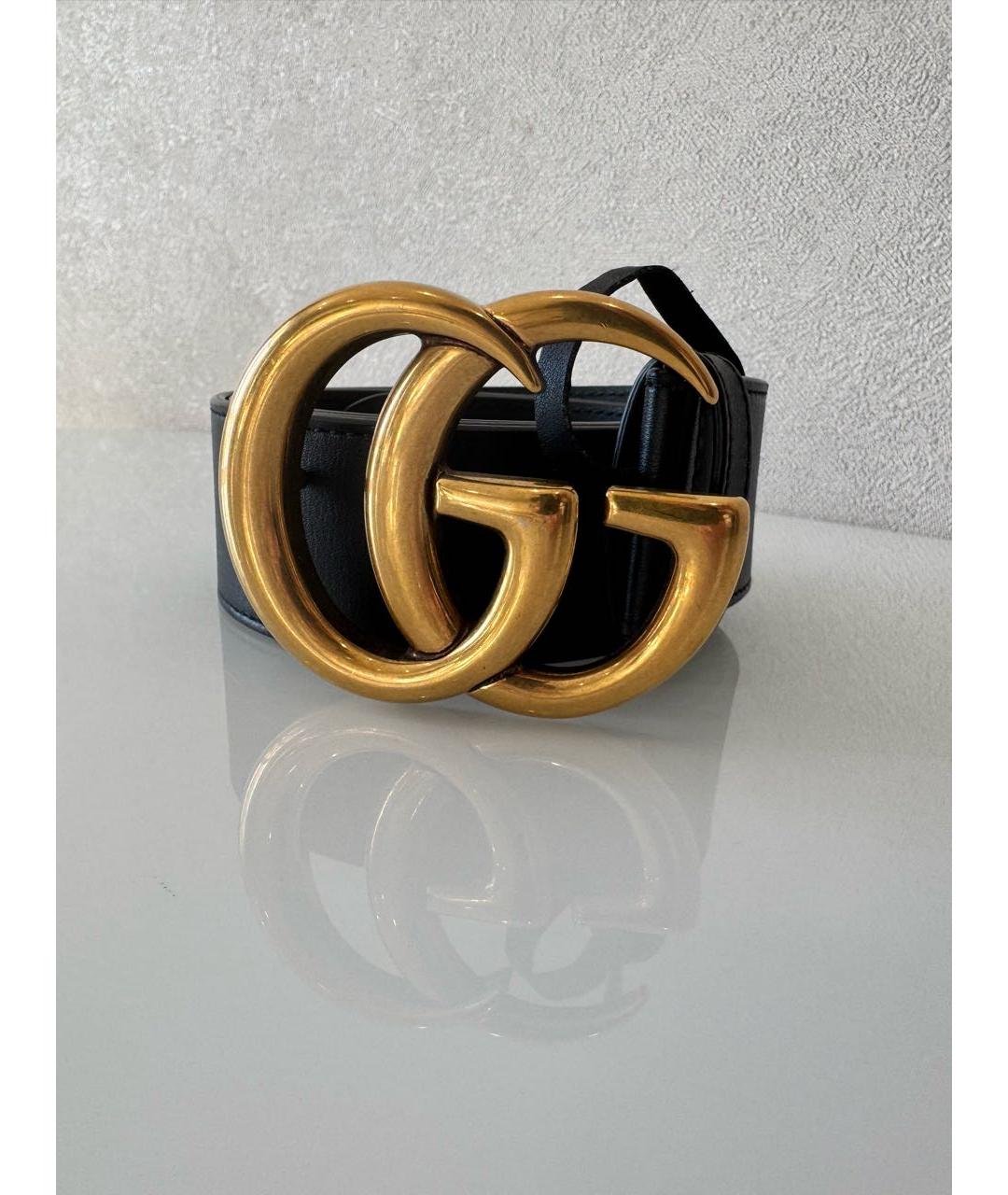 GUCCI Черный кожаный ремень, фото 5