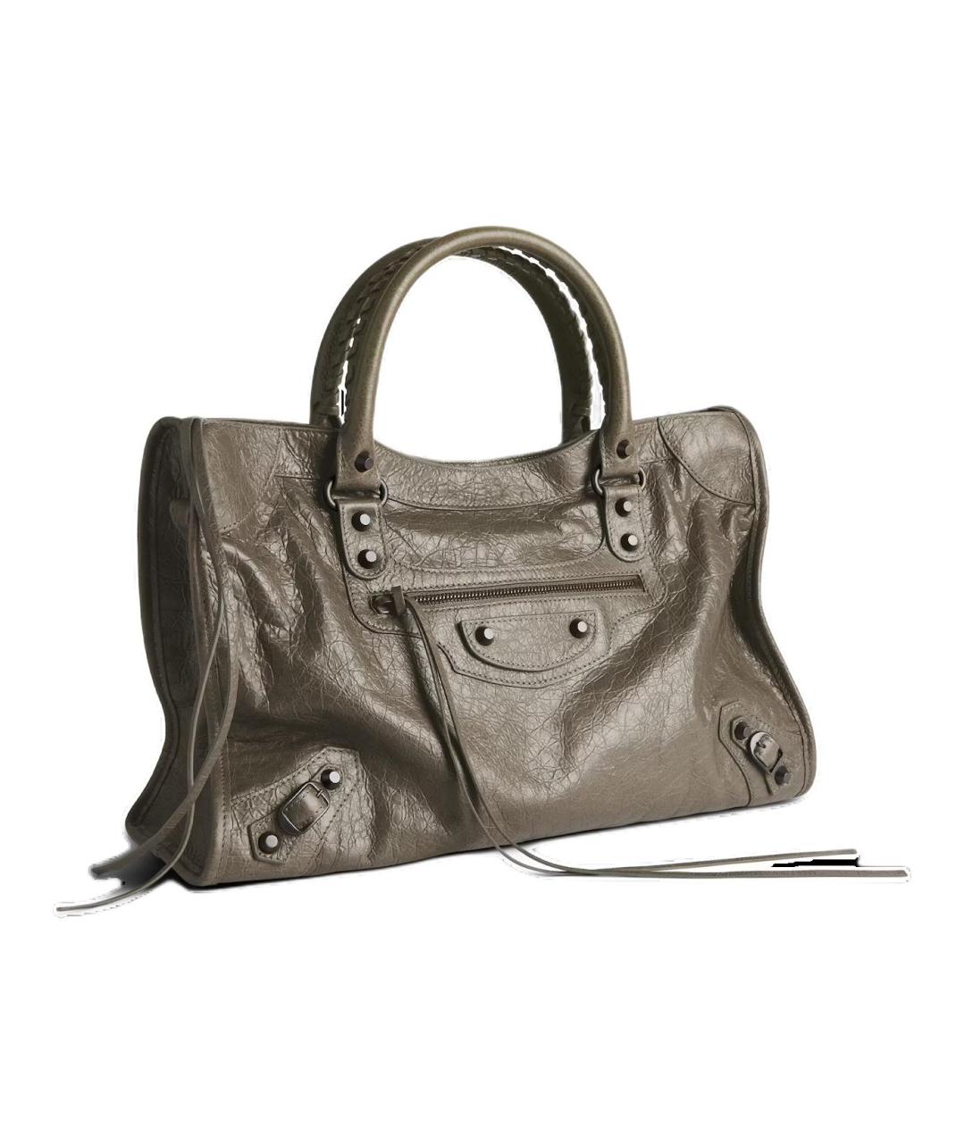 BALENCIAGA Серебряная кожаная сумка через плечо, фото 2