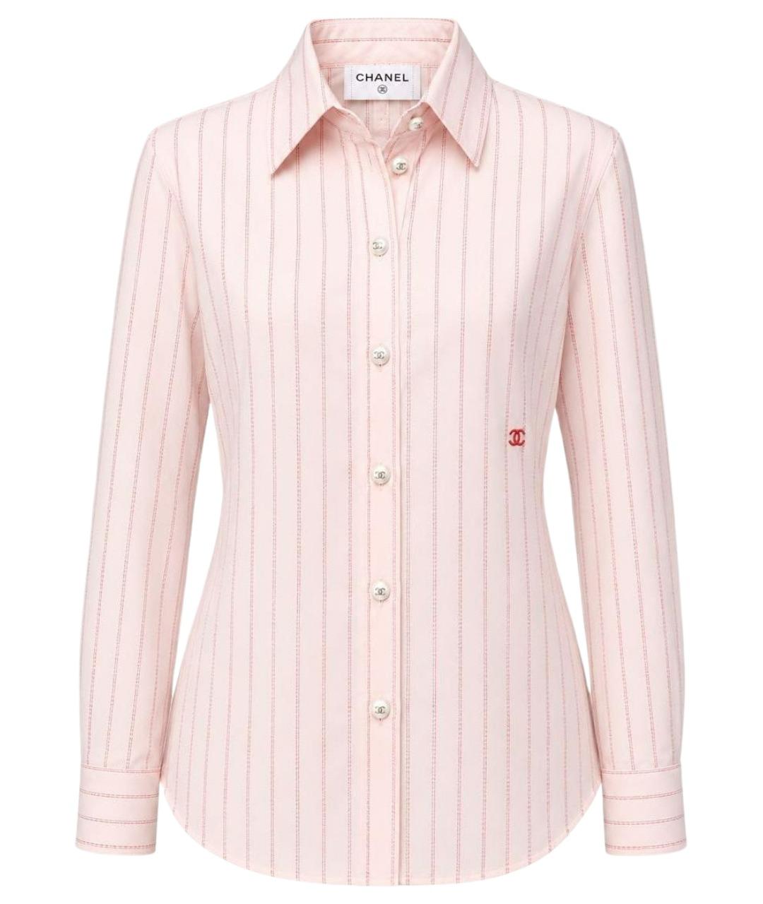 CHANEL Розовая хлопковая рубашка, фото 1