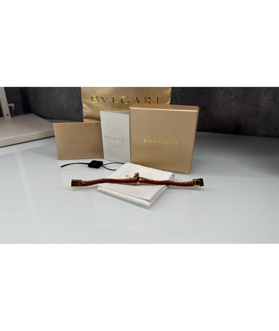 BVLGARI Красный латунный браслет, фото 6