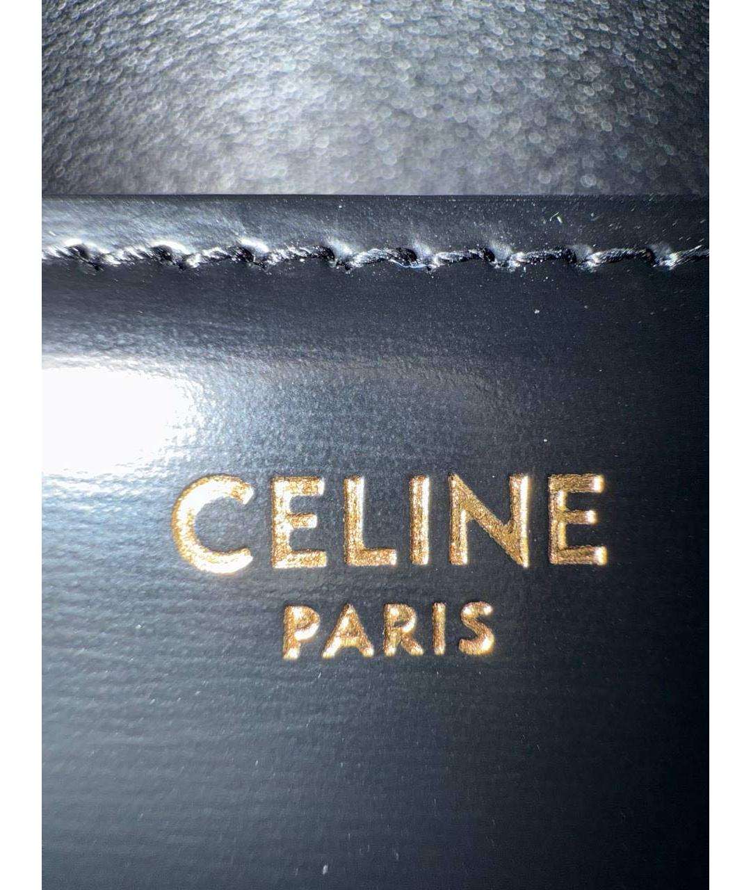 CELINE Черная кожаная сумка через плечо, фото 7