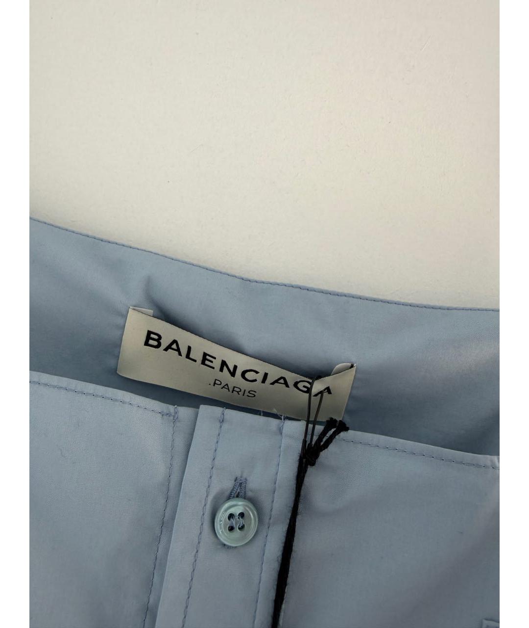 BALENCIAGA Голубая хлопковая рубашка, фото 6