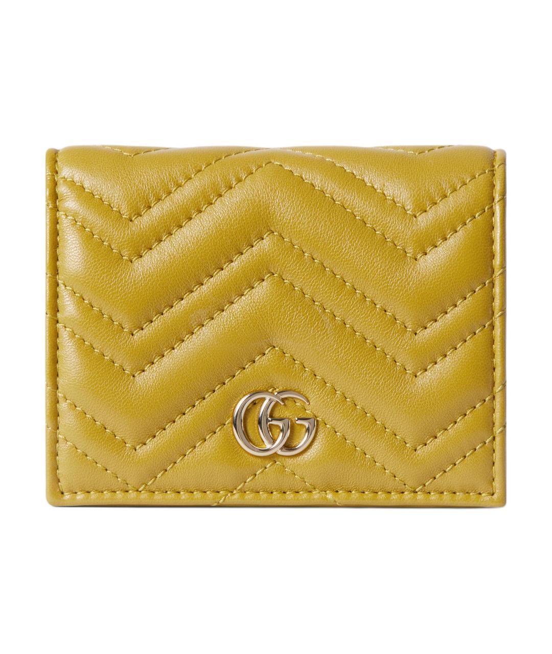 GUCCI Желтый кожаный кошелек, фото 1