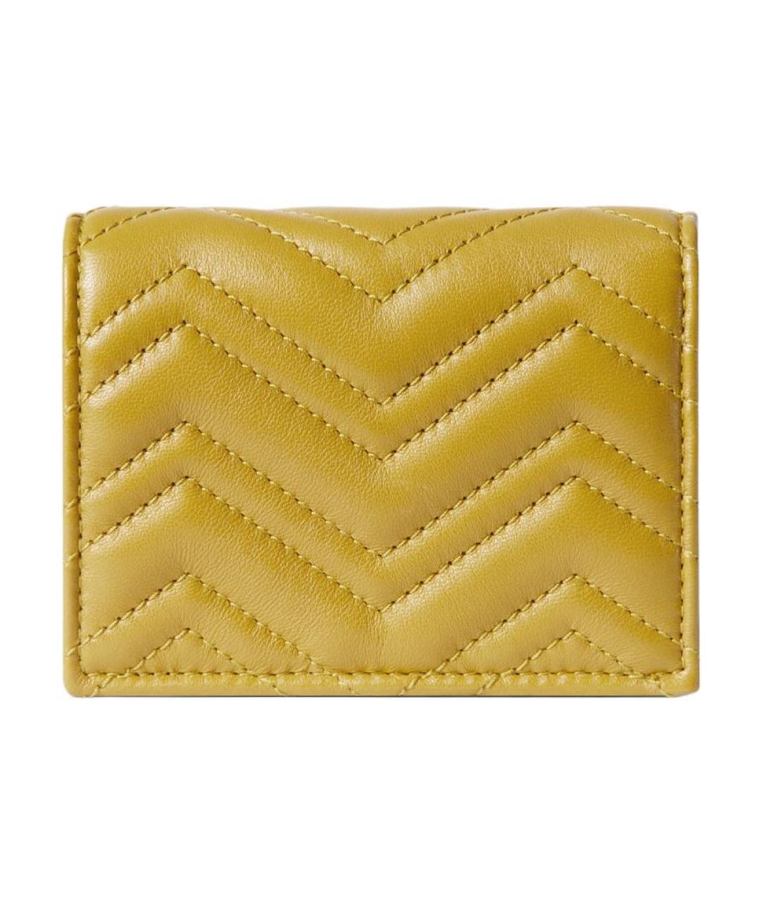 GUCCI Желтый кожаный кошелек, фото 3