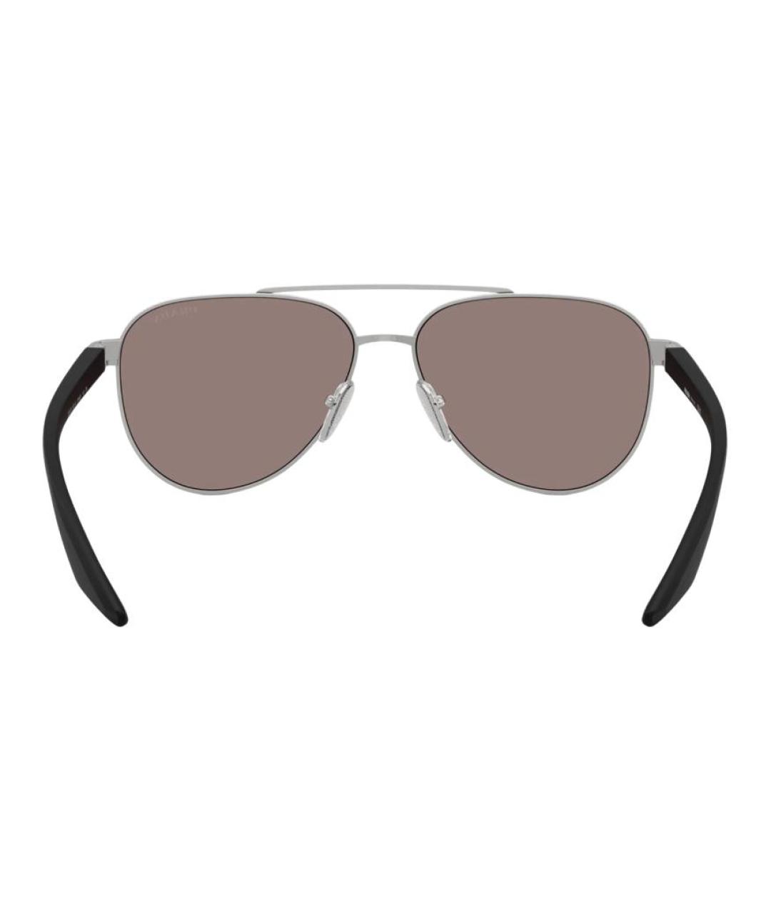 PRADA Серые металлические солнцезащитные очки, фото 4