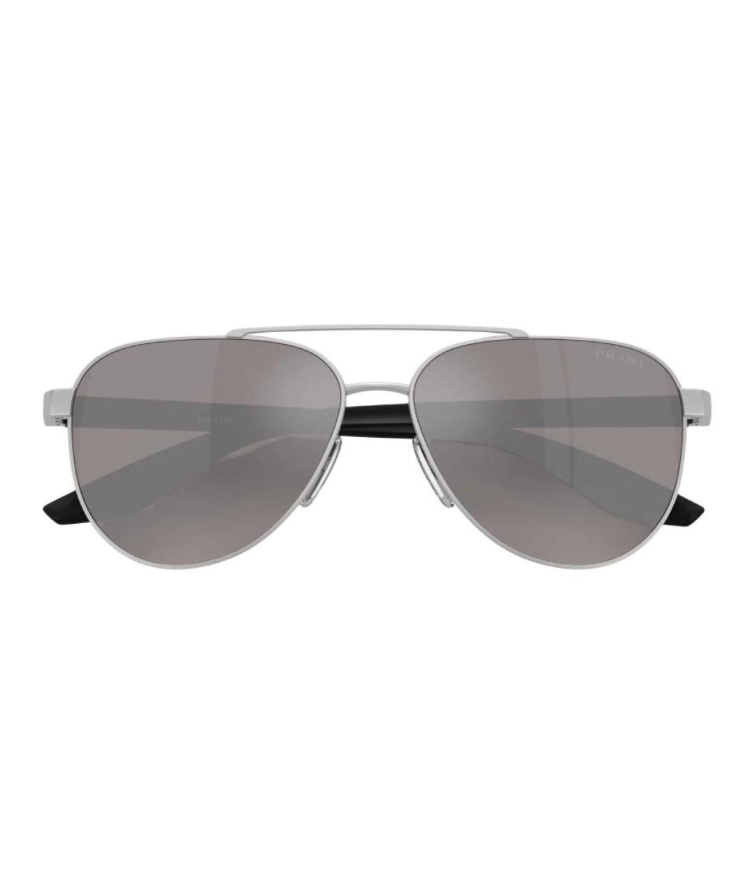 PRADA Серые металлические солнцезащитные очки, фото 3