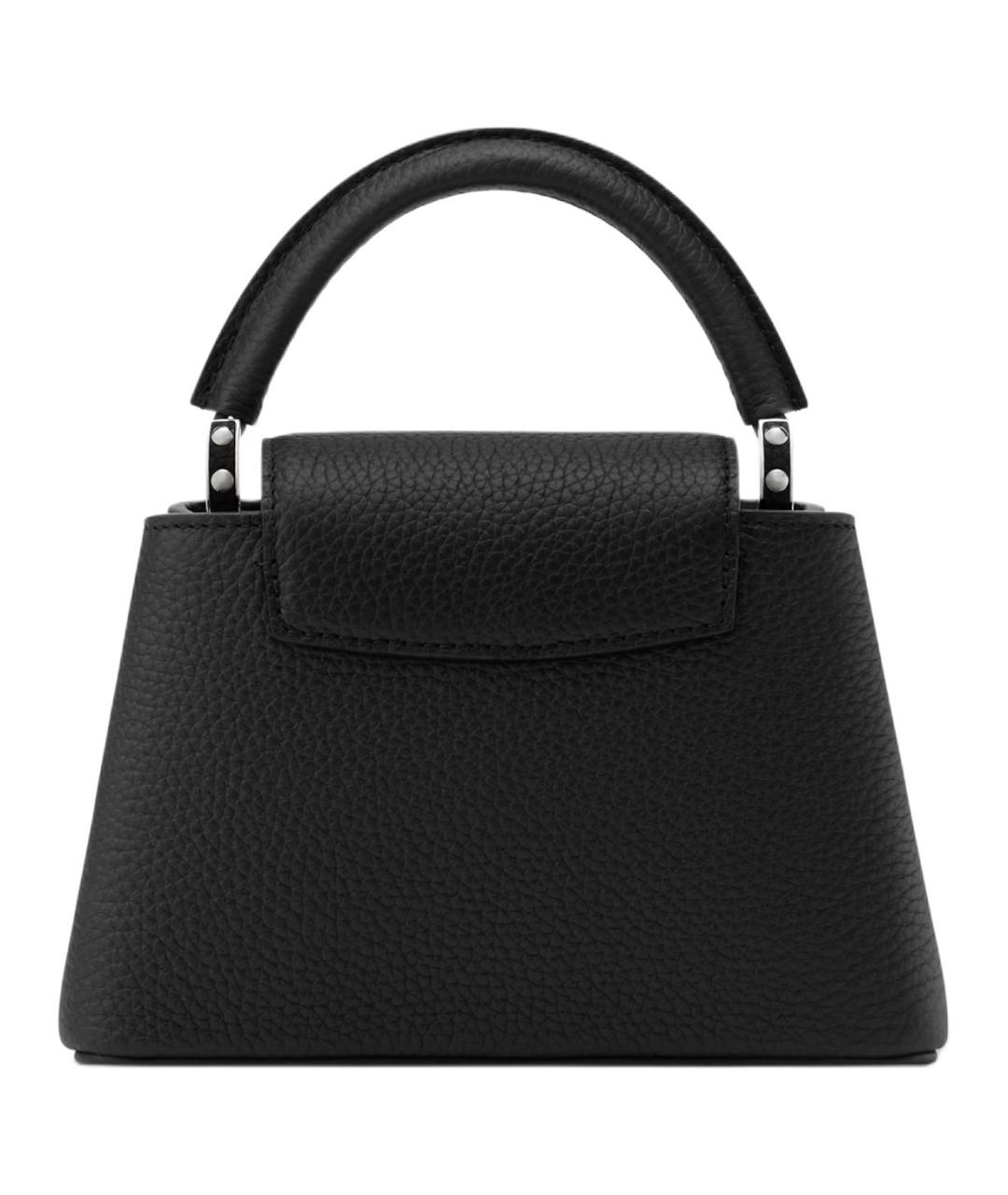 LOUIS VUITTON Черная кожаная сумка через плечо, фото 3