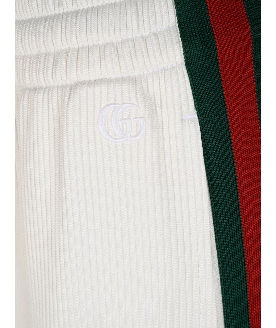 GUCCI Белые хлопковые брюки широкие, фото 6