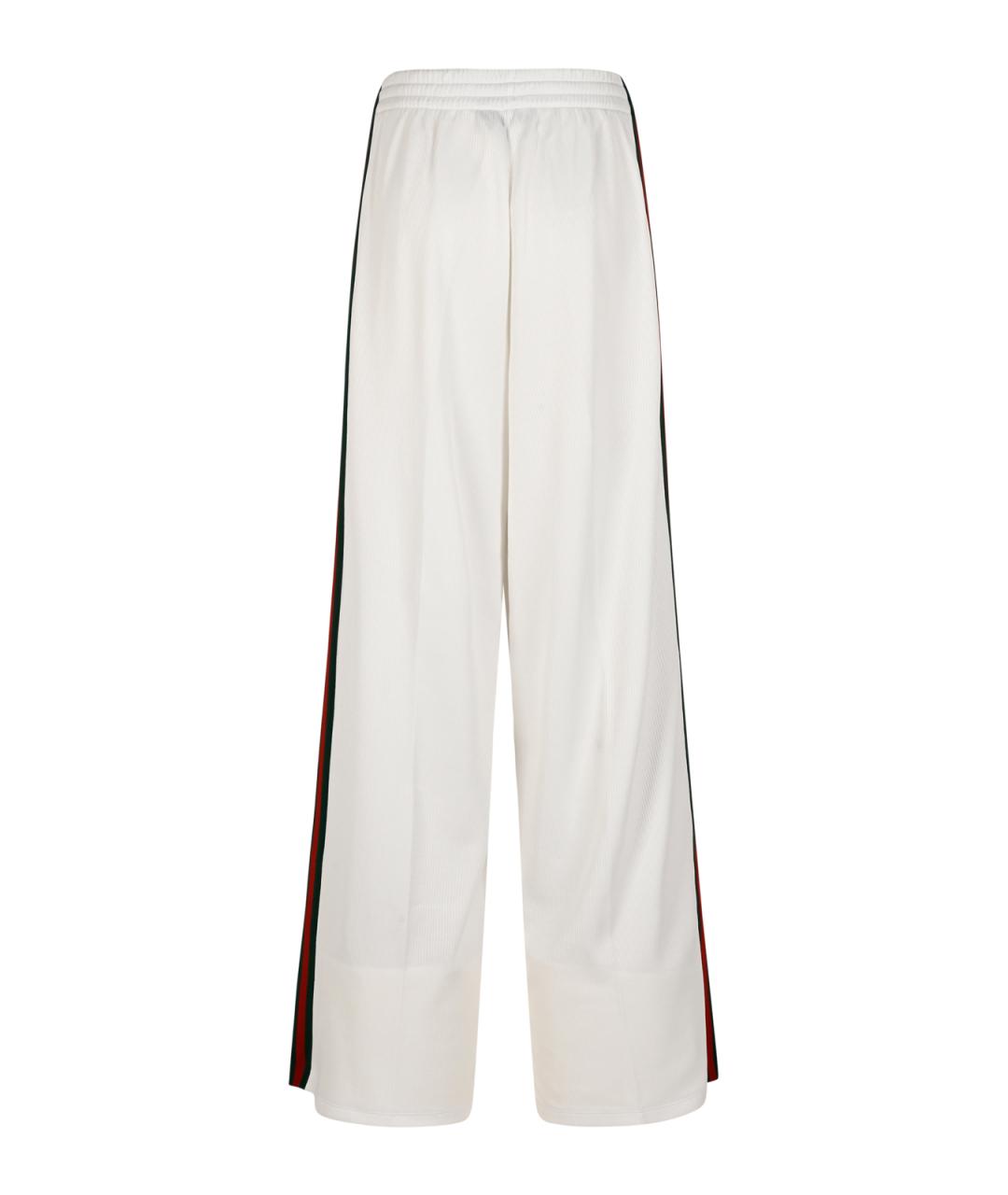 GUCCI Белые хлопковые брюки широкие, фото 3