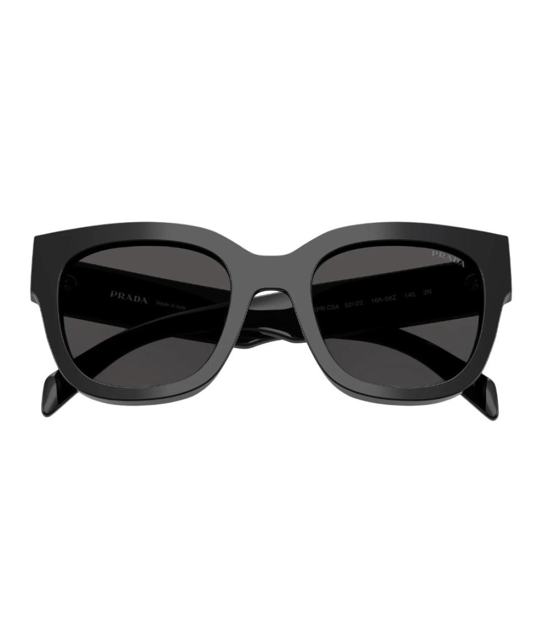 PRADA Черные пластиковые солнцезащитные очки, фото 3