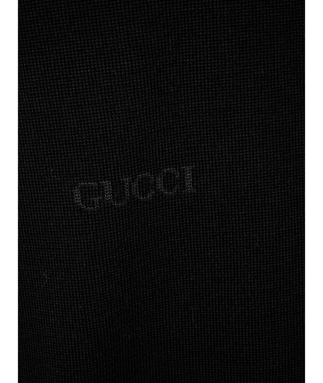 GUCCI Черная шерстяная футболка, фото 5